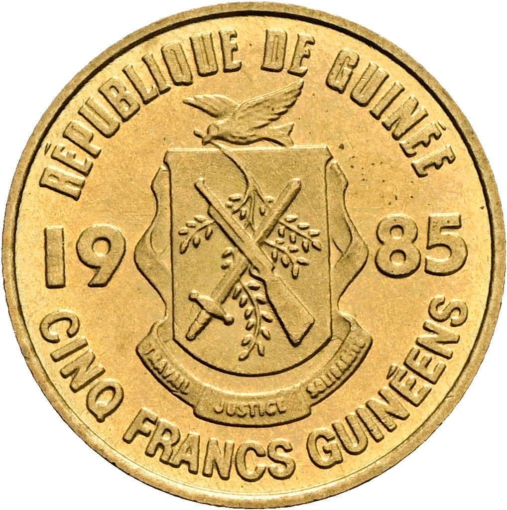 5 Francs 1985 – Rückseite