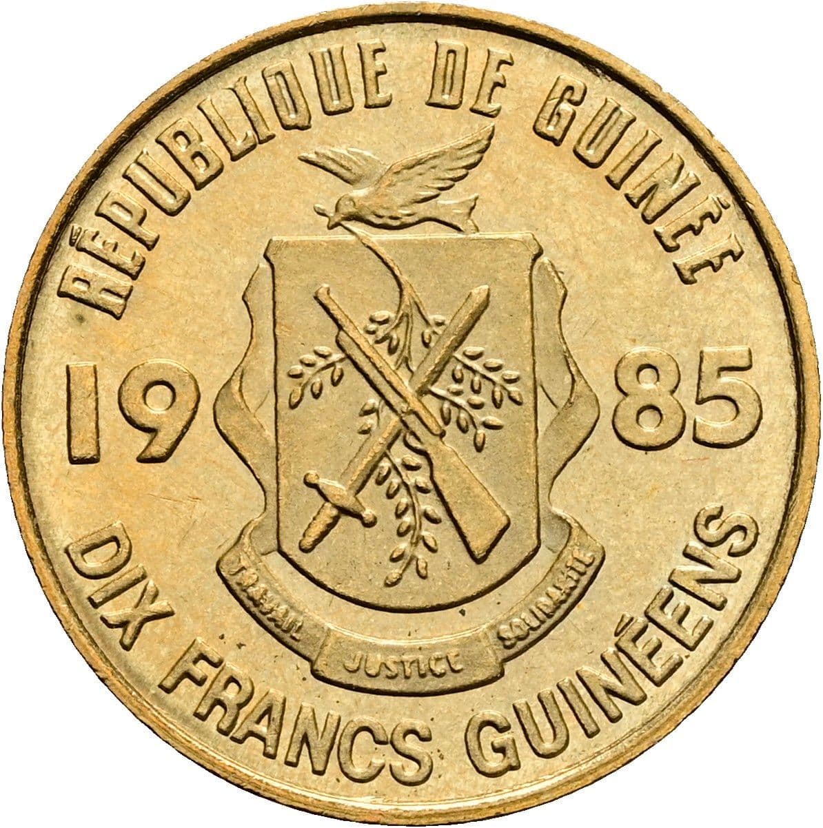 10 Francs 1985 – Rückseite