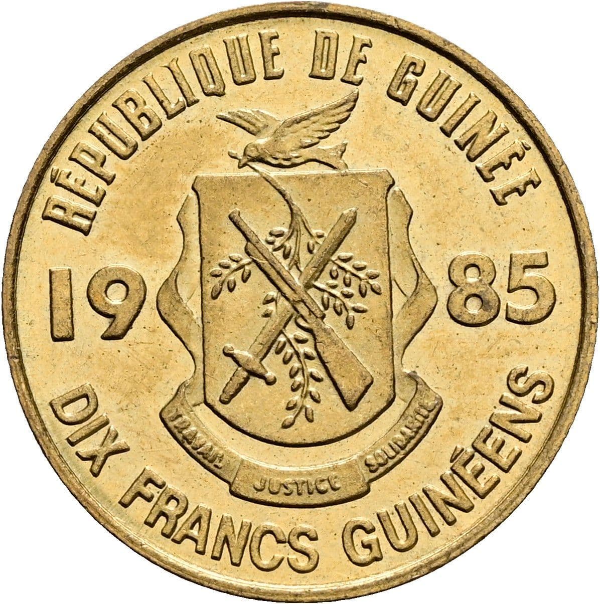 10 Francs 1985 – Rückseite