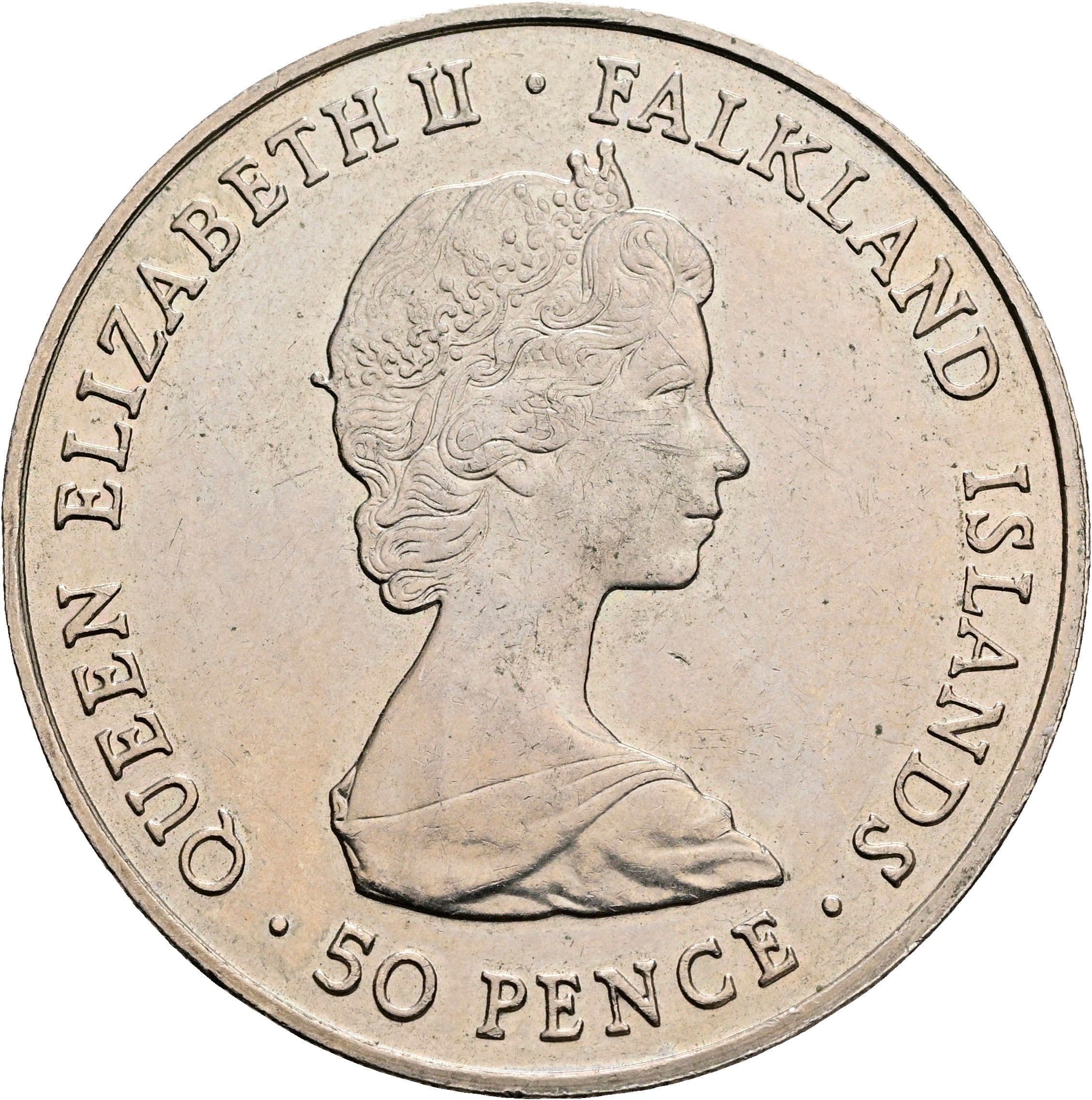 50 Pence Elisabeth II. 1952-2022 1981 – Vorderseite
