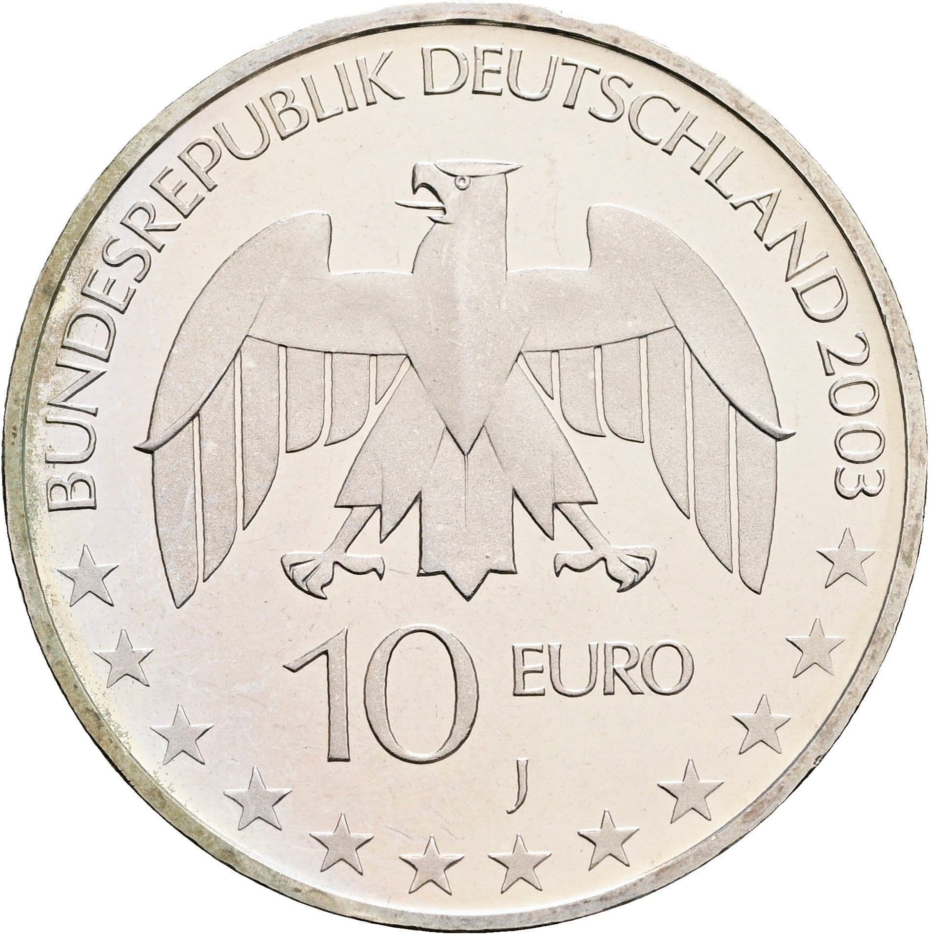 10 Euro 2003 J – Rückseite