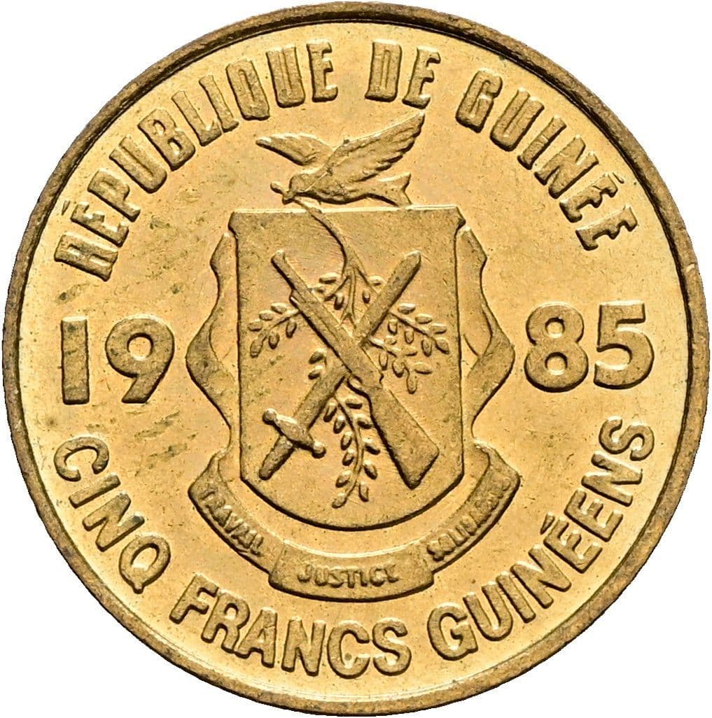 5 Francs 1985 – Rückseite