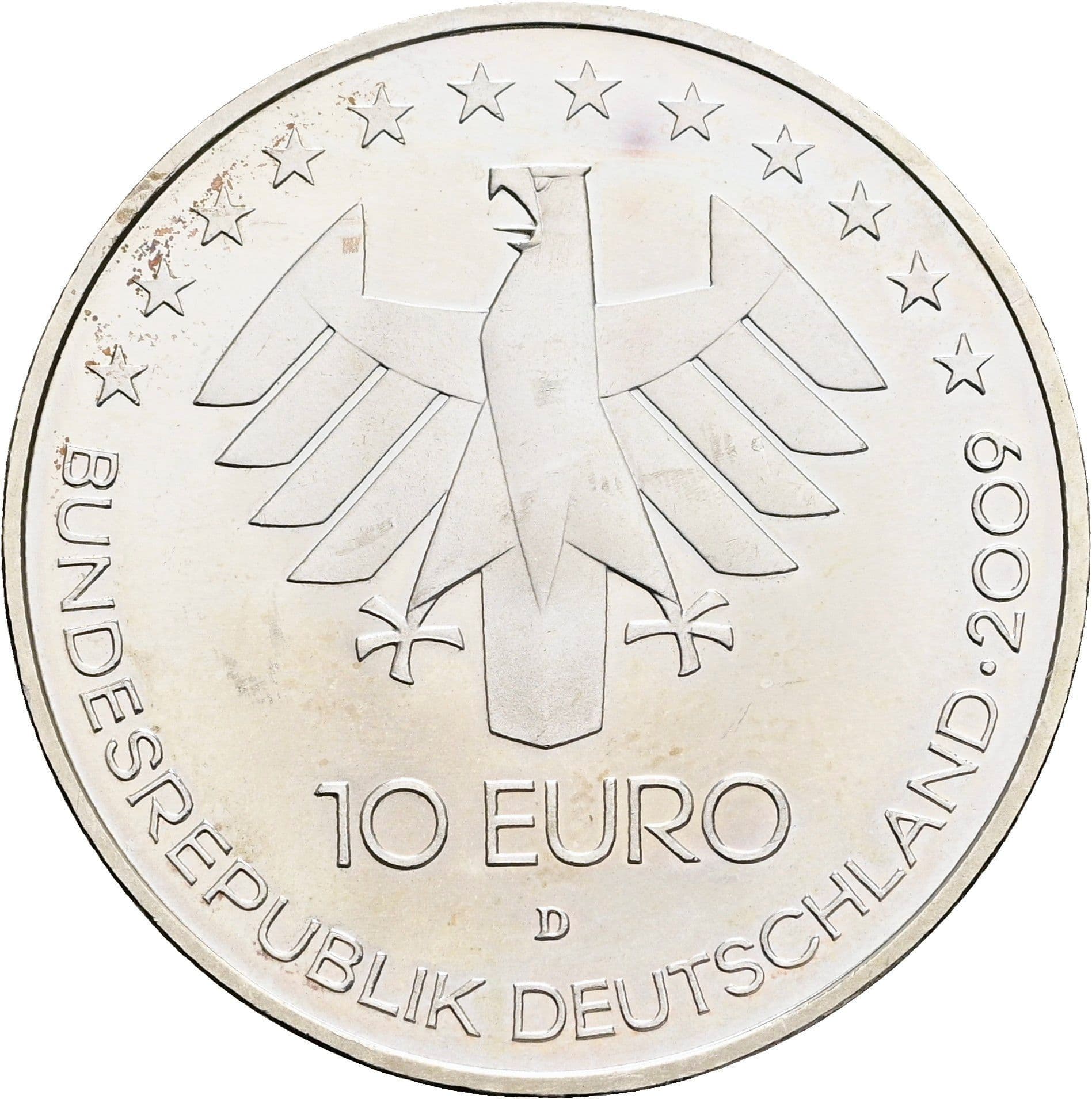10 Euro 2009 D – Rückseite