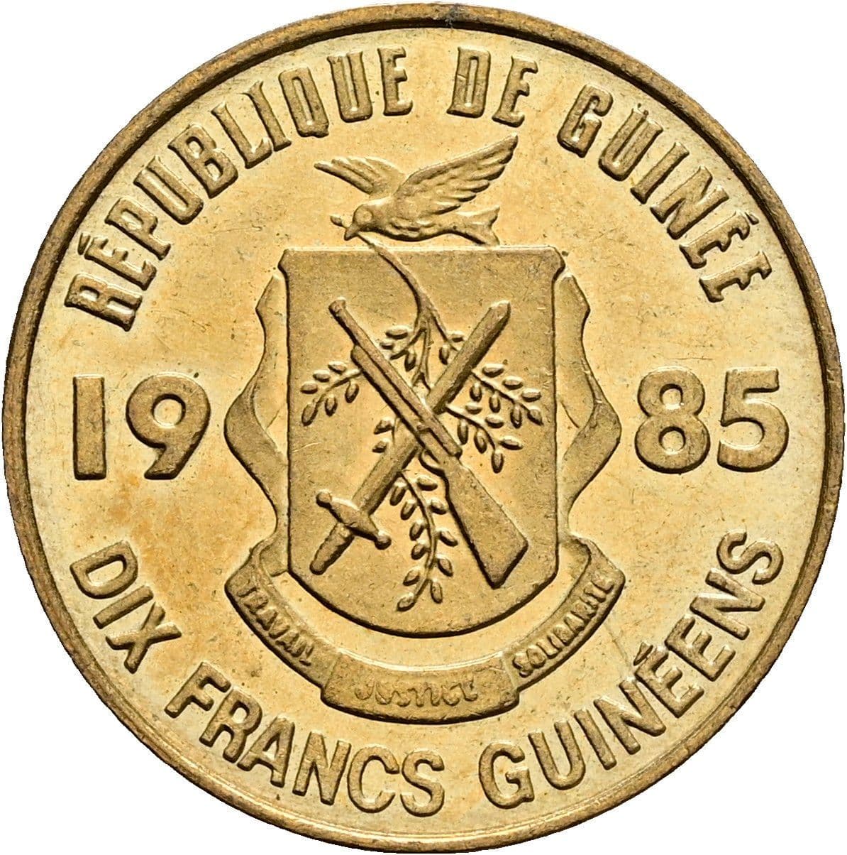 10 Francs 1985 – Rückseite