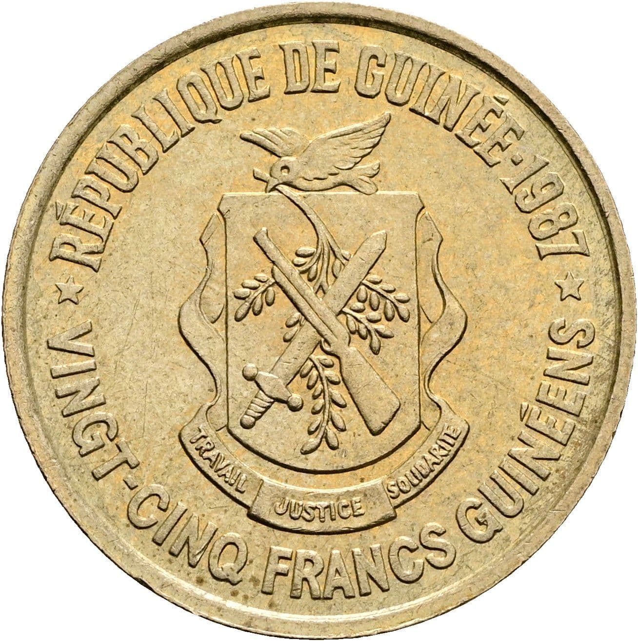 25 Francs 1987 – Rückseite