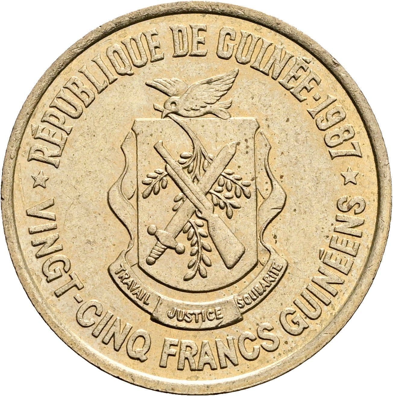 25 Francs 1987 – Rückseite