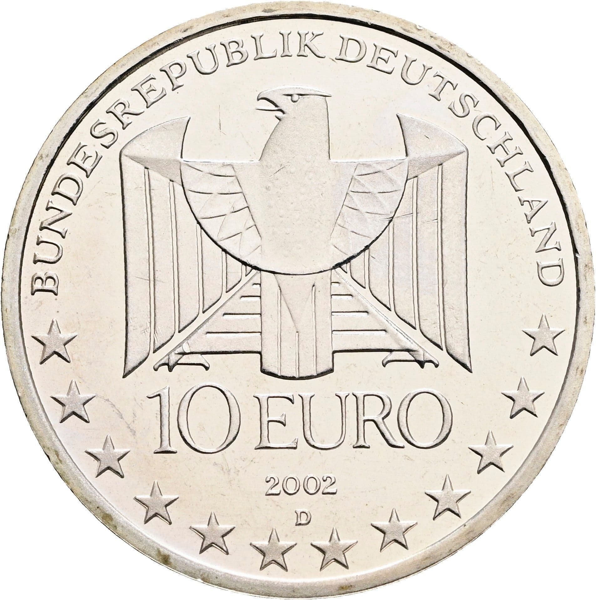 10 Euro 2002 D – Rückseite