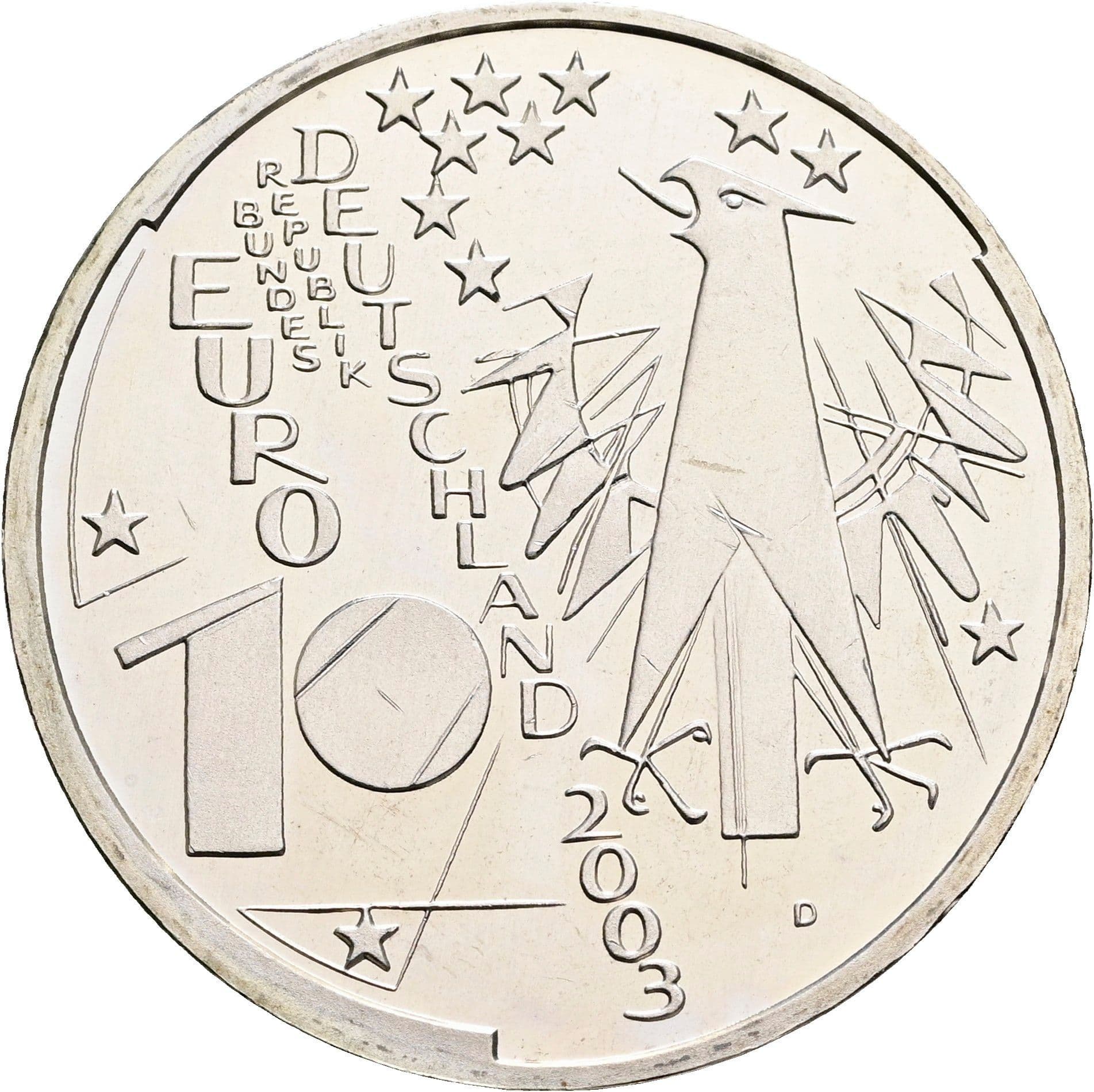 10 Euro 2003 D – Rückseite