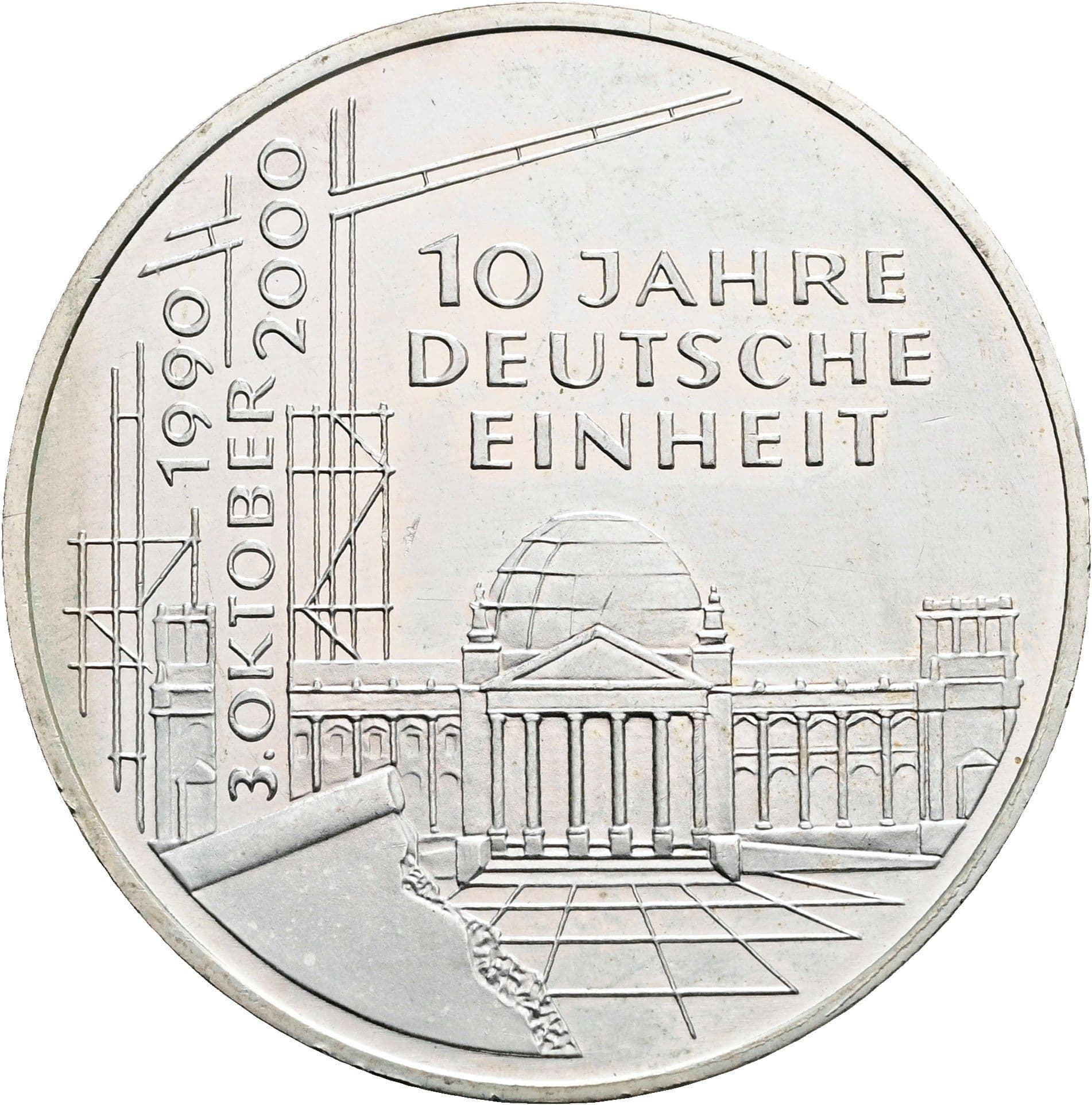 10 Deutsche Mark 2000 D – Vorderseite