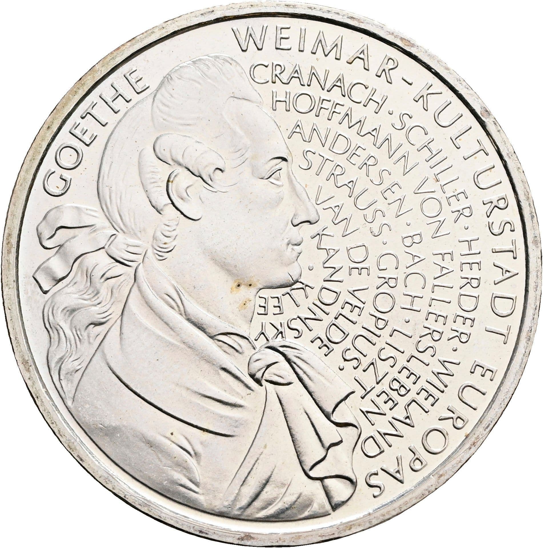 10 Deutsche Mark 1999 F – Vorderseite