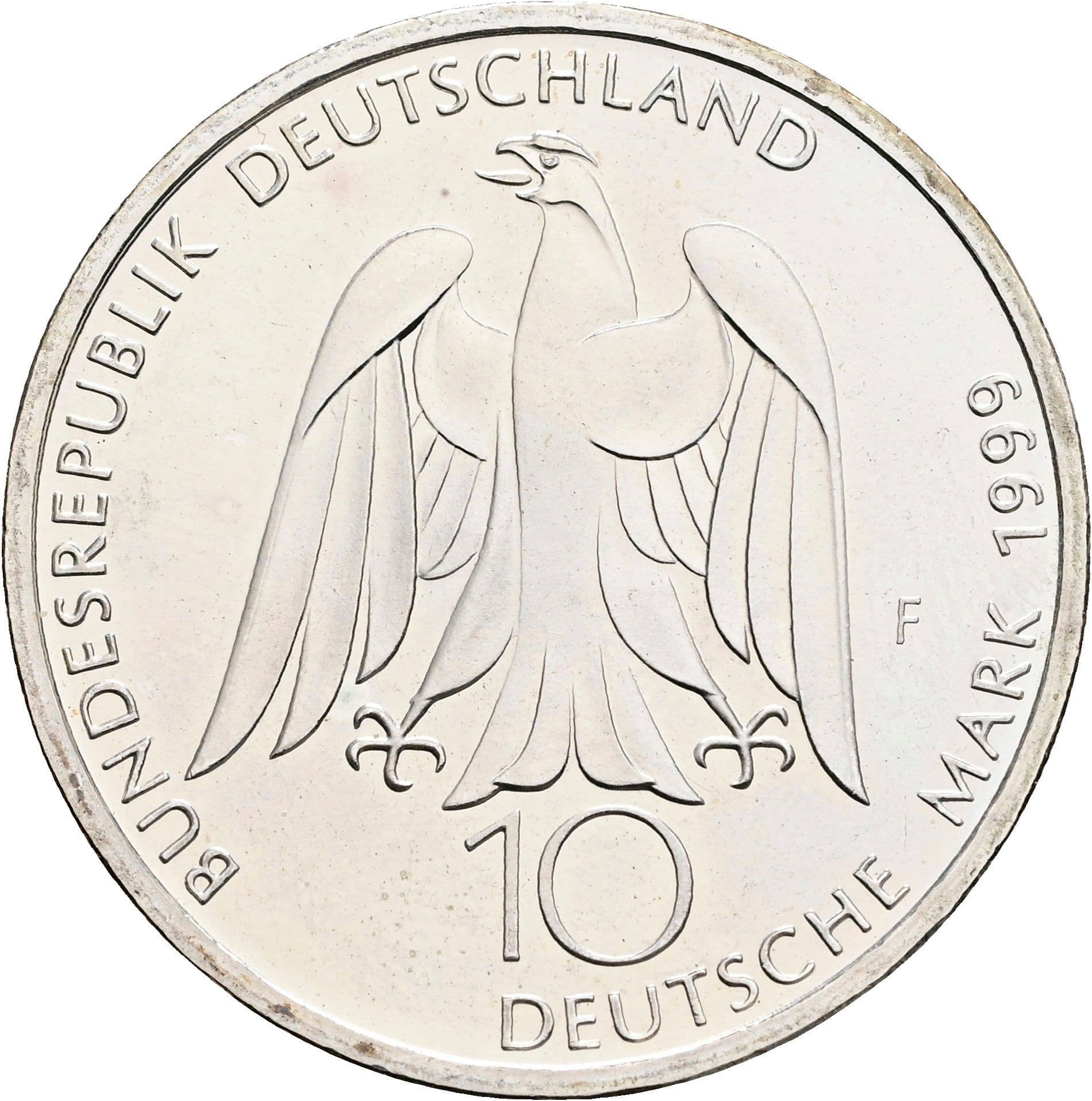 10 Deutsche Mark 1999 F – Rückseite