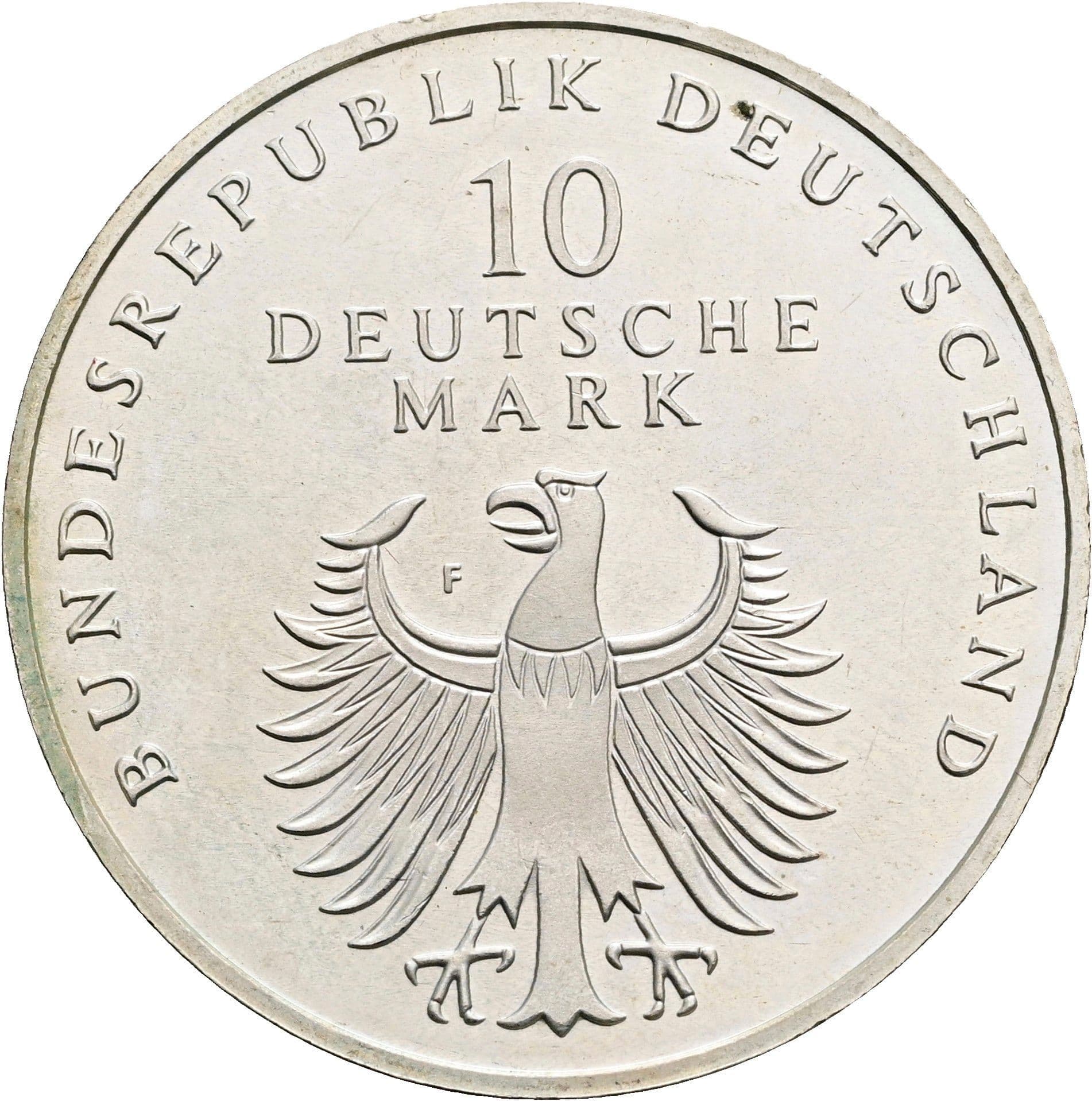 10 Deutsche Mark 1998 F – Rückseite