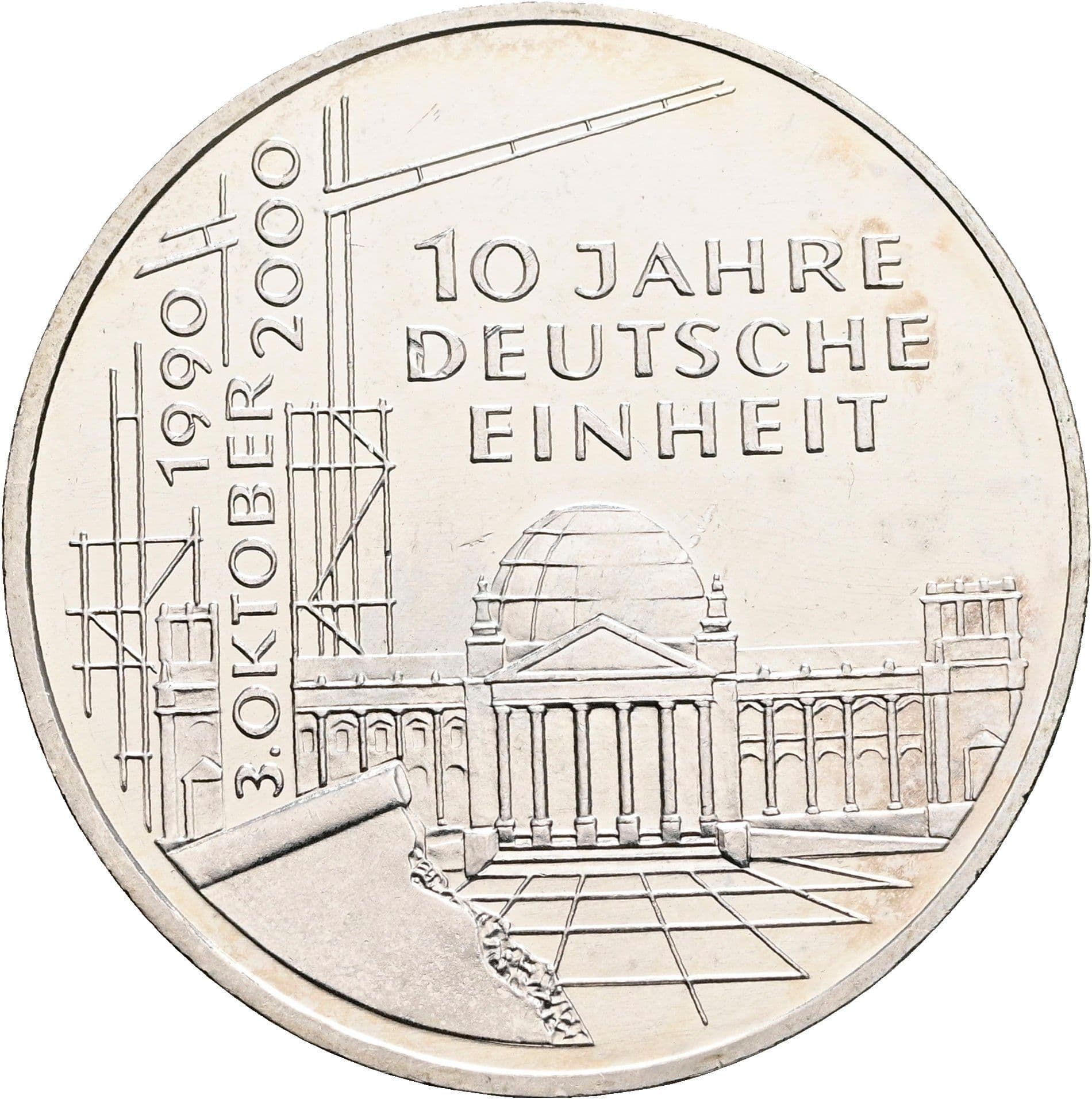 10 Deutsche Mark 2000 D – Vorderseite