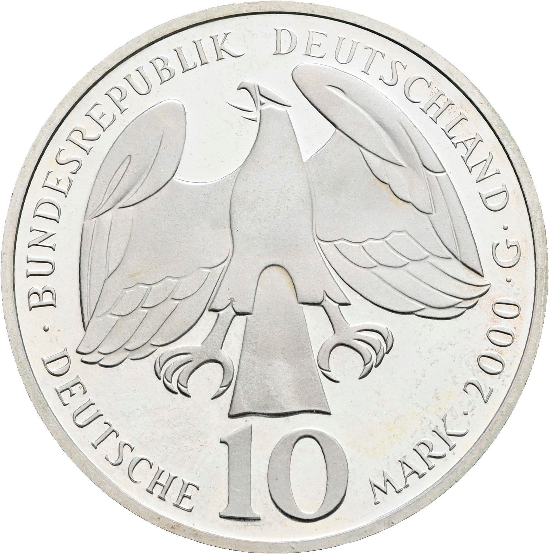 10 Deutsche Mark 2000 G – Rückseite