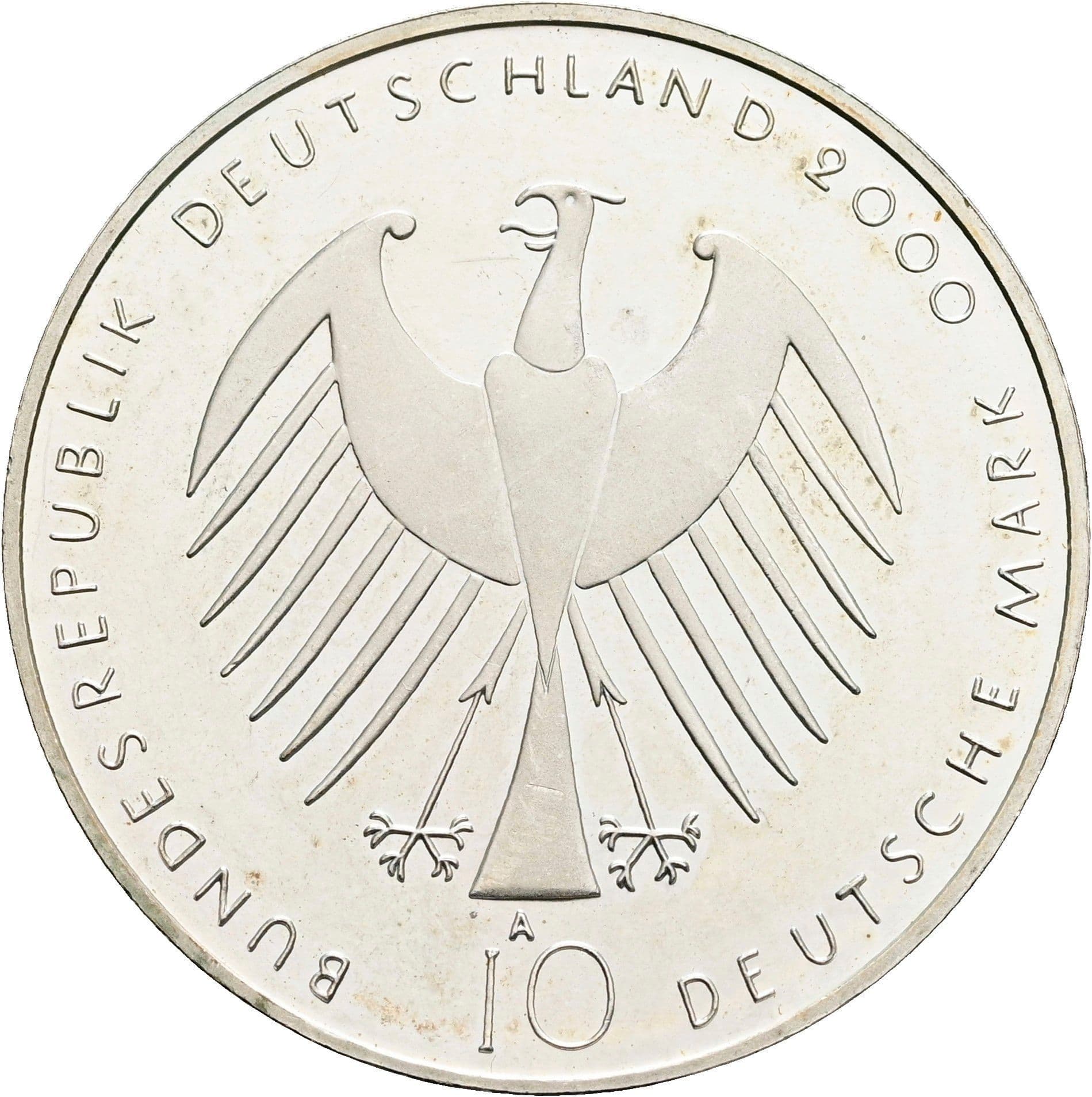 10 Deutsche Mark 2000 A – Rückseite