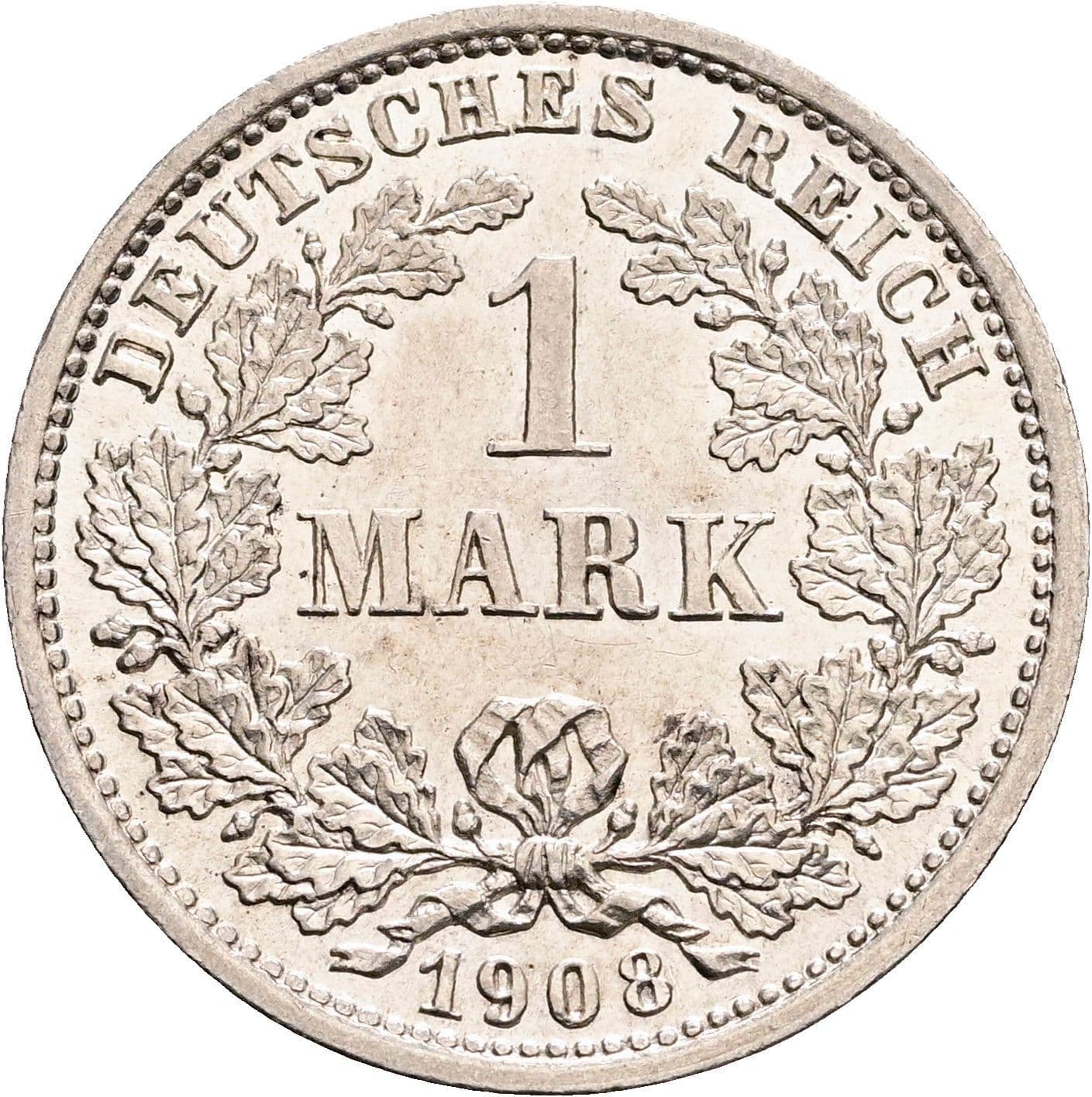 1 Mark 1908 D – Vorderseite
