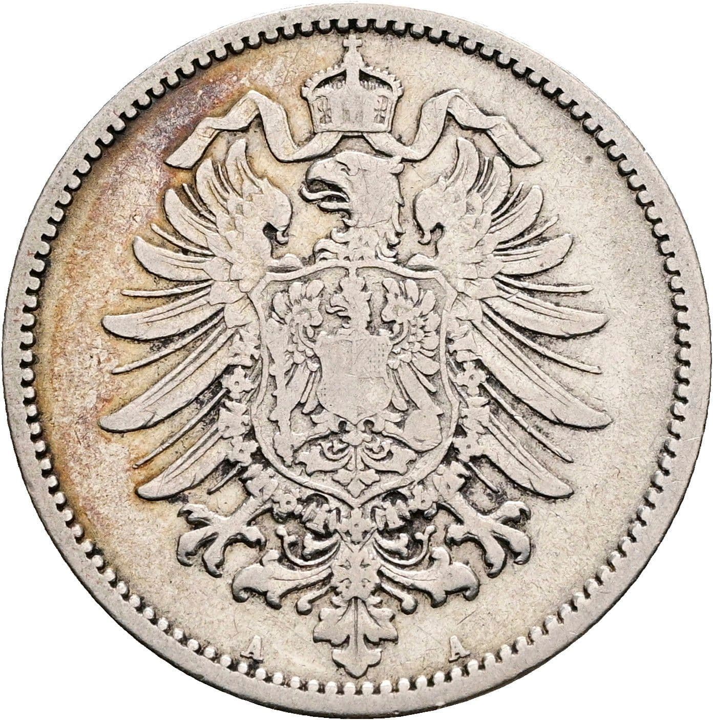 1 Mark 1875 A – Rückseite
