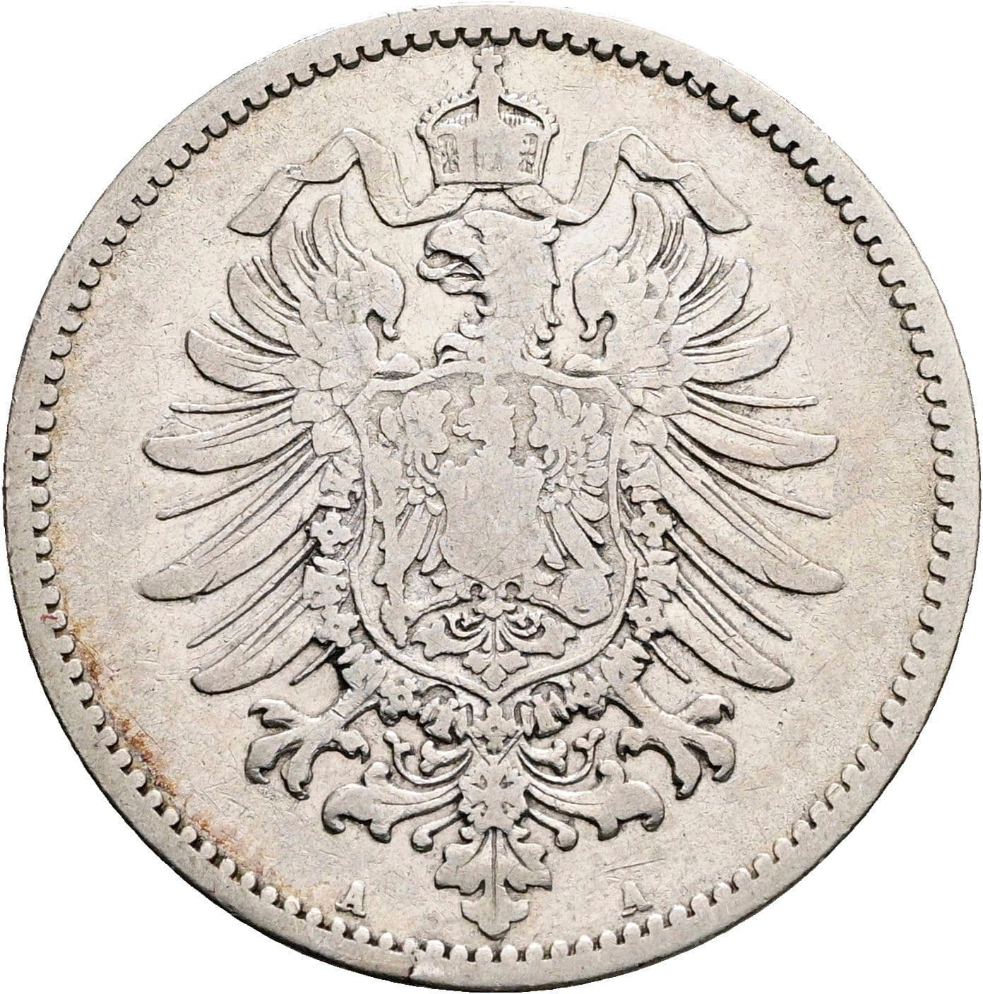 1 Mark 1887 A – Rückseite