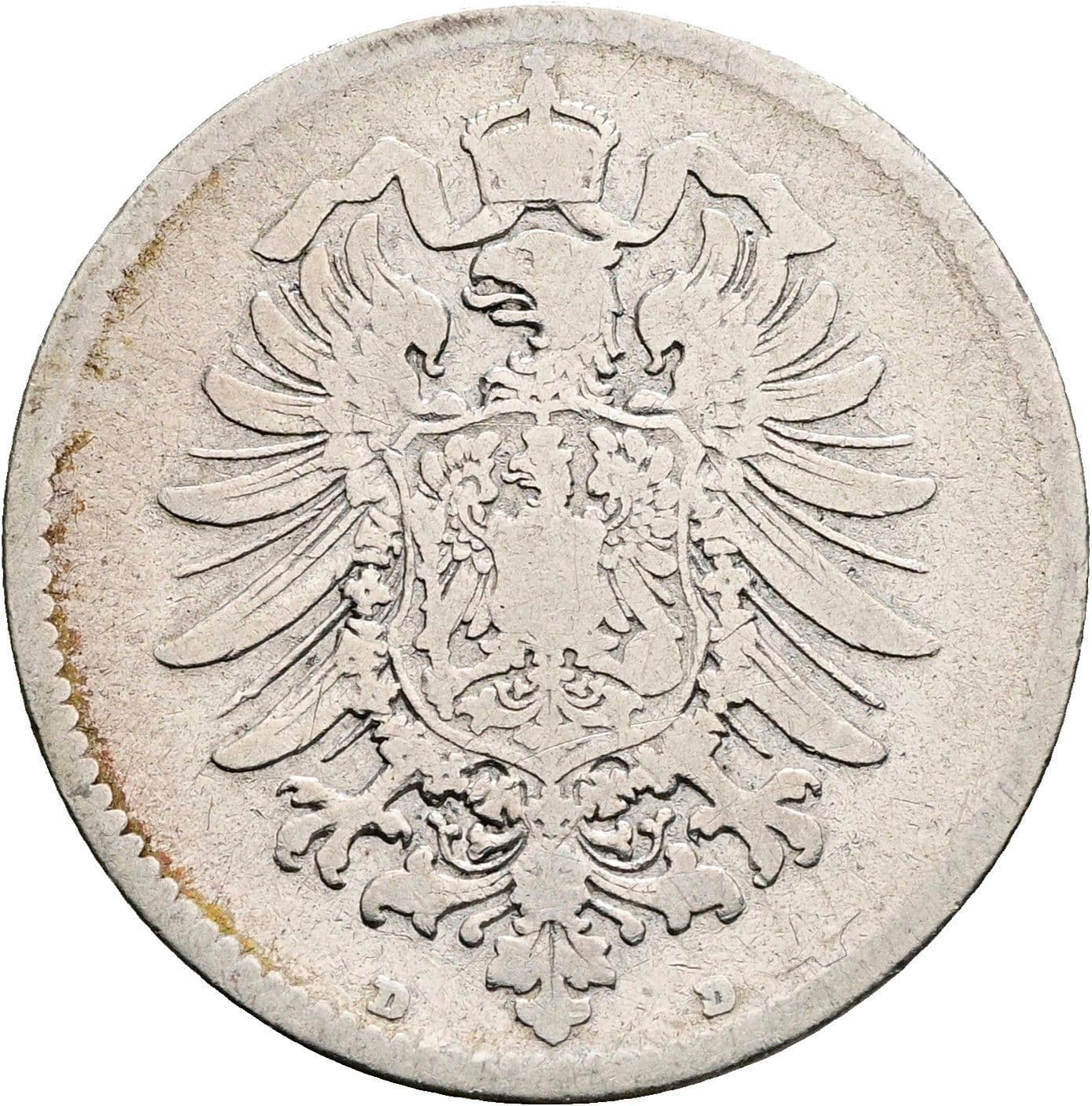 1 Mark 1873 D – Rückseite