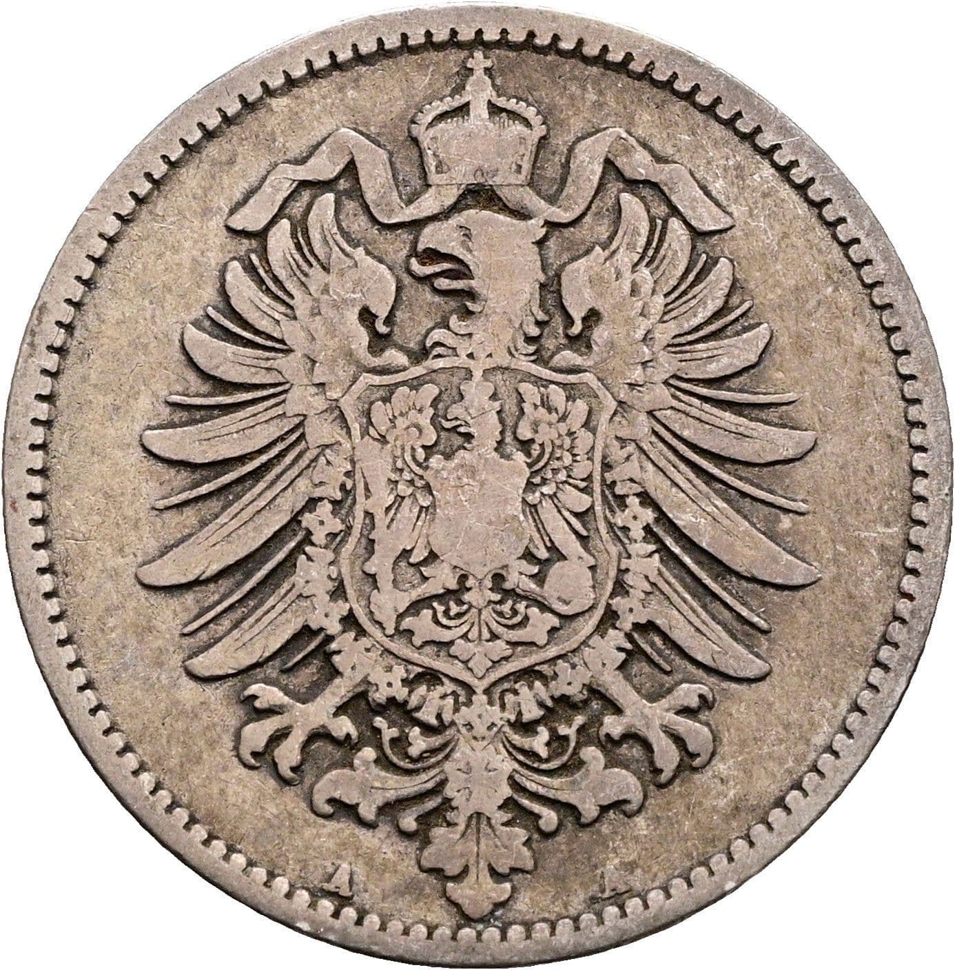 1 Mark 1876 A – Rückseite