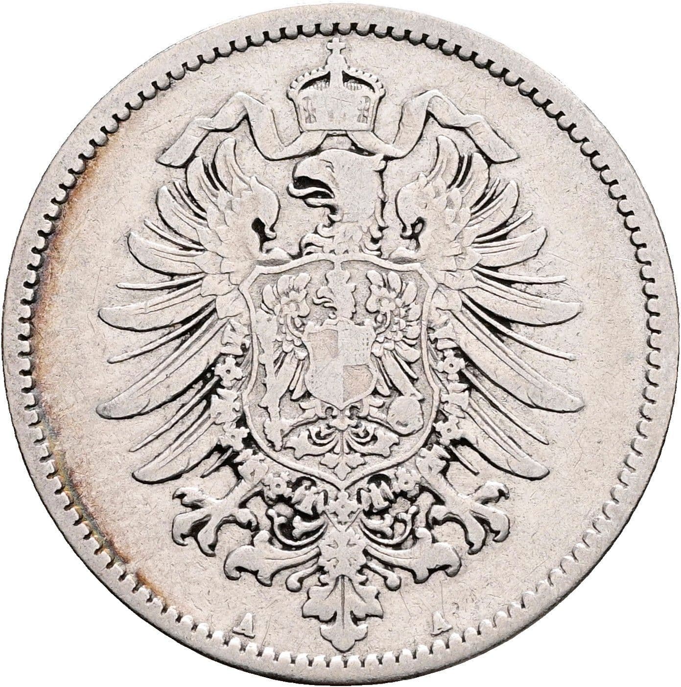 1 Mark 1877 A – Rückseite