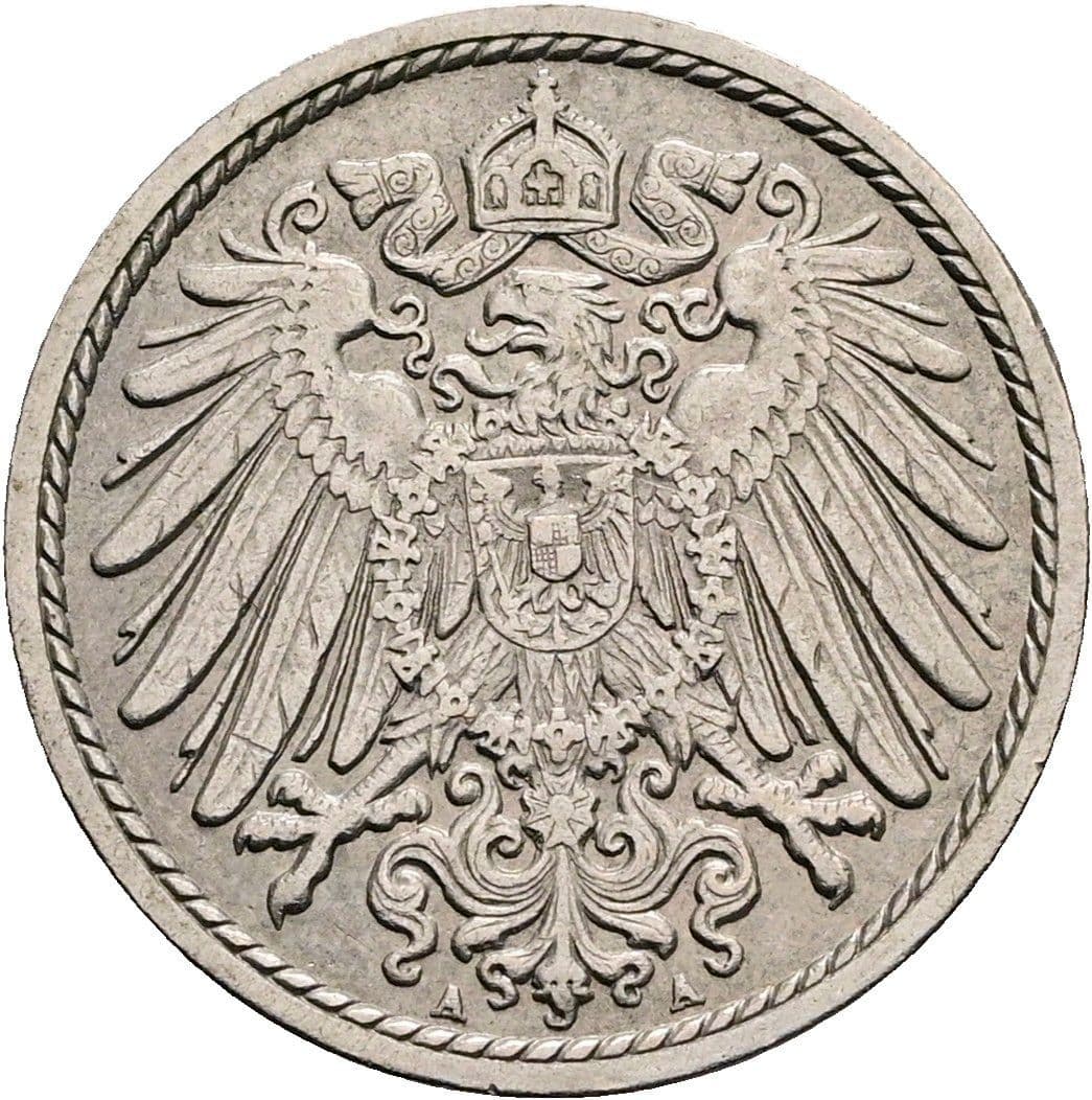 5 Pfennig 1911 A – Rückseite
