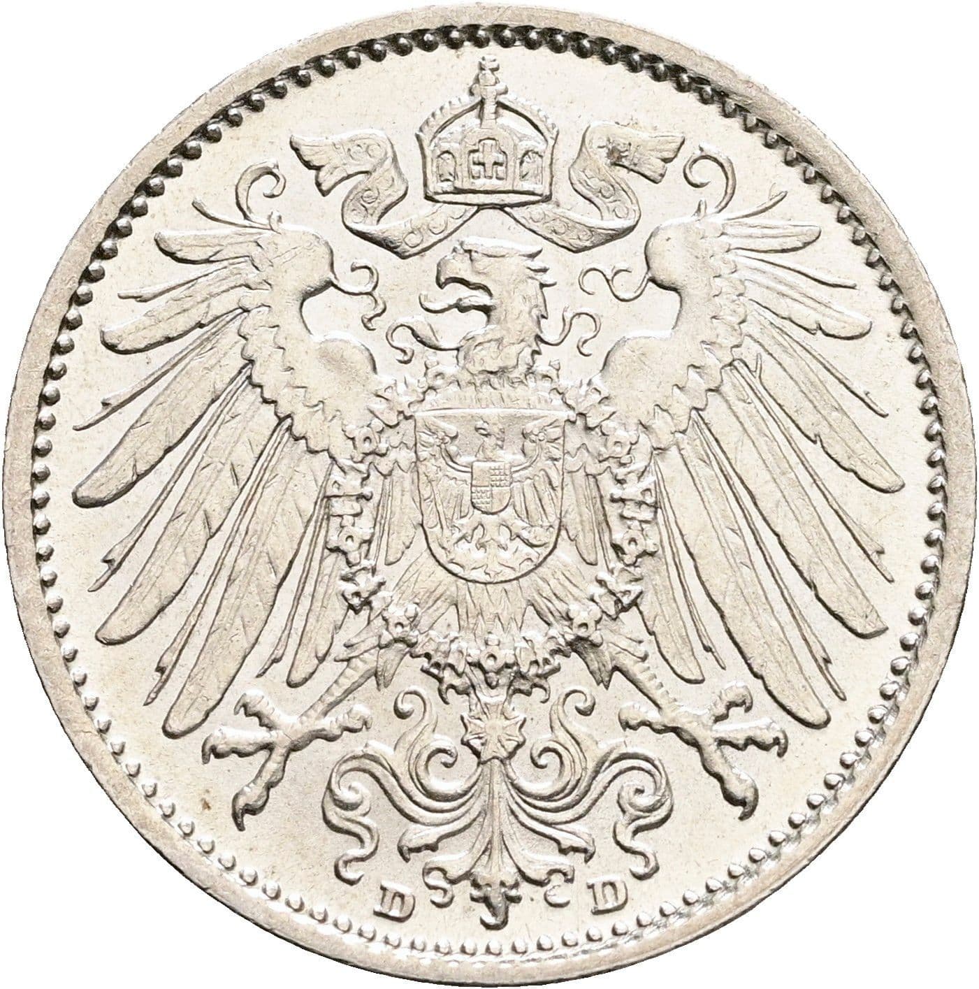 1 Mark 1910 D – Rückseite
