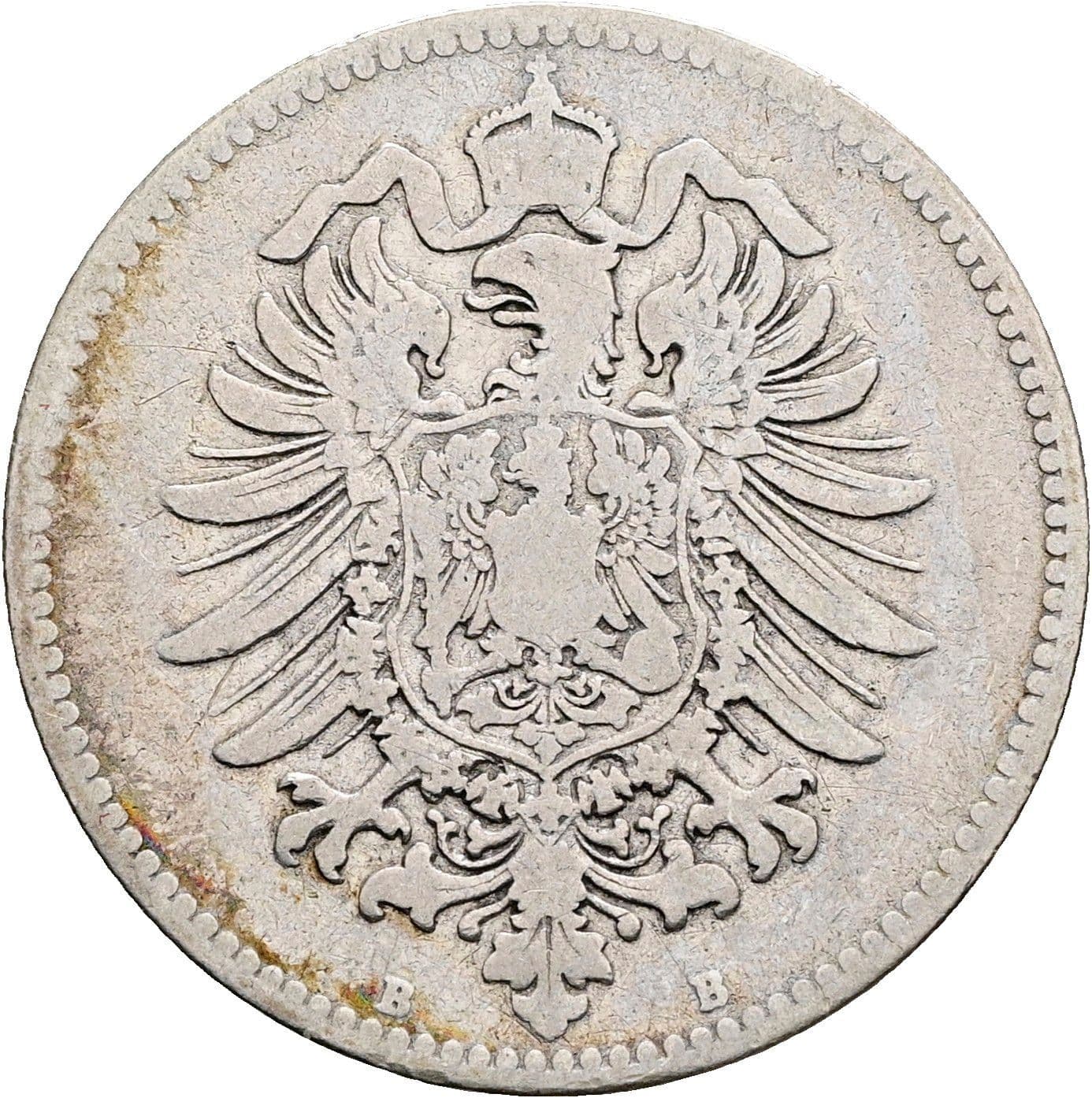 1 Mark 1875 B – Rückseite