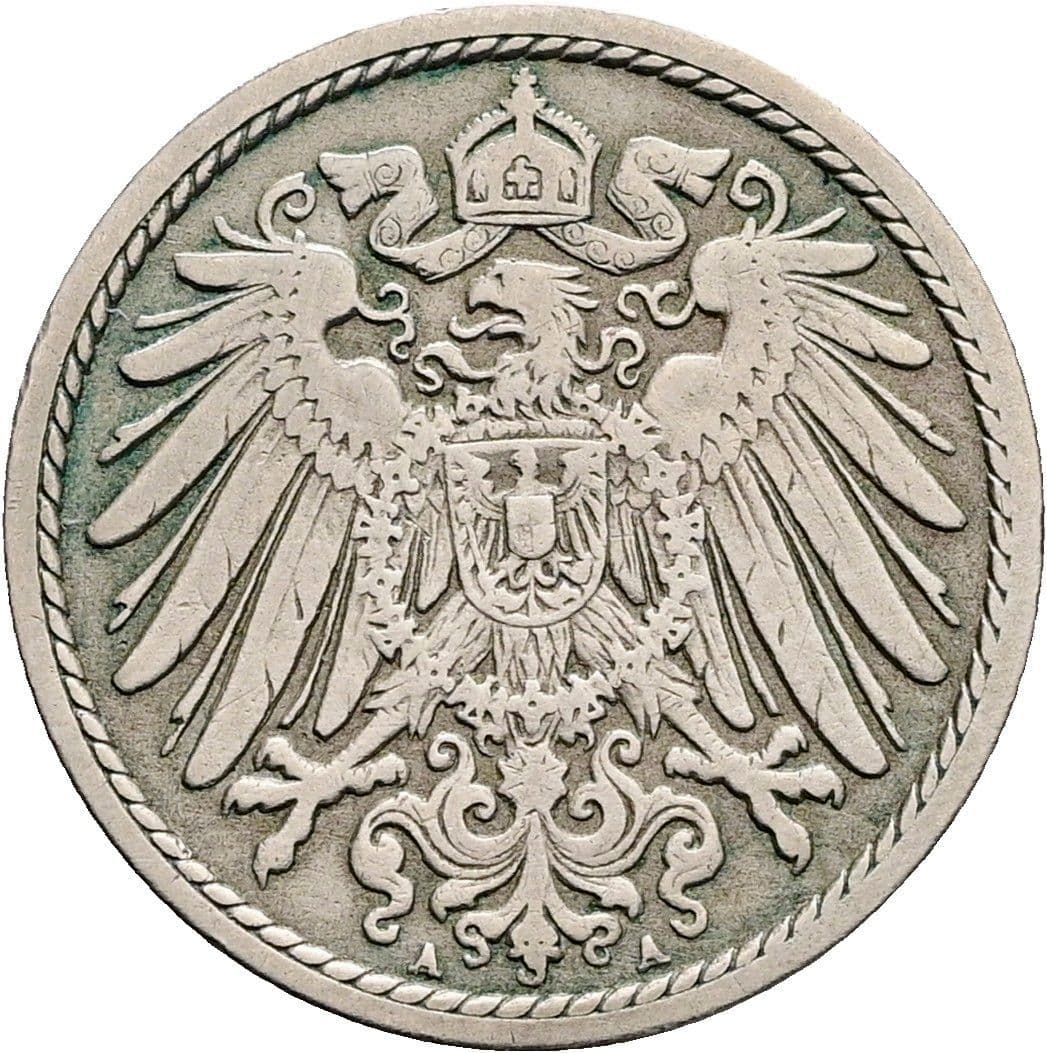 5 Pfennig 1902 A – Rückseite