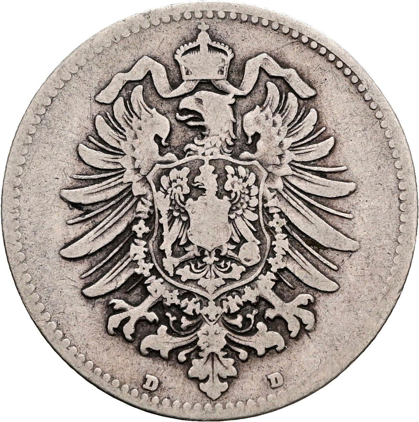 1 Mark 1874 D – Rückseite