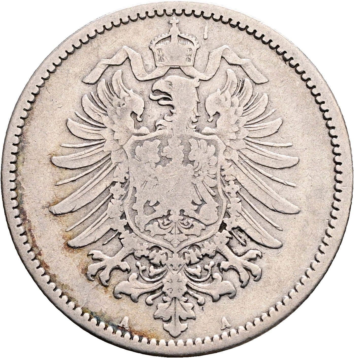 1 Mark 1874 A – Rückseite