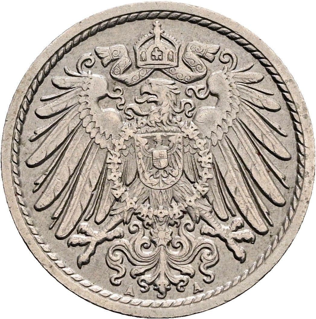 5 Pfennig 1913 A – Rückseite
