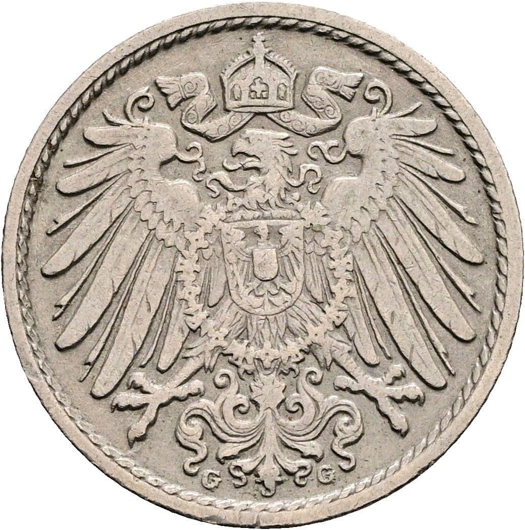 5 Pfennig 1904 G – Rückseite