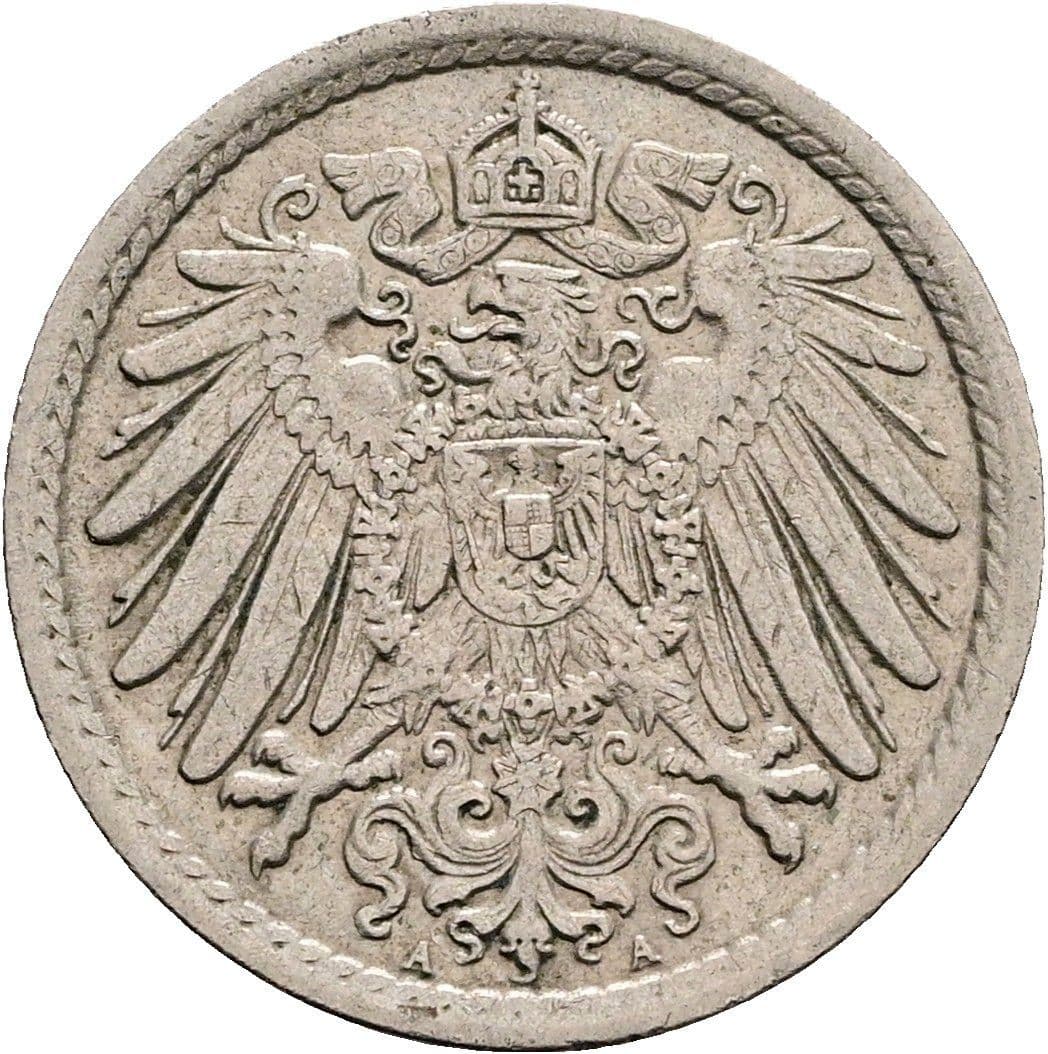 5 Pfennig 1906 A – Rückseite
