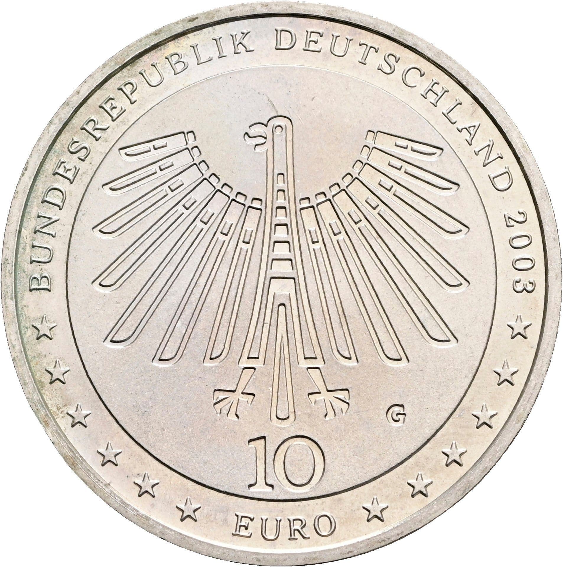 10 Euro 2003 G – Rückseite