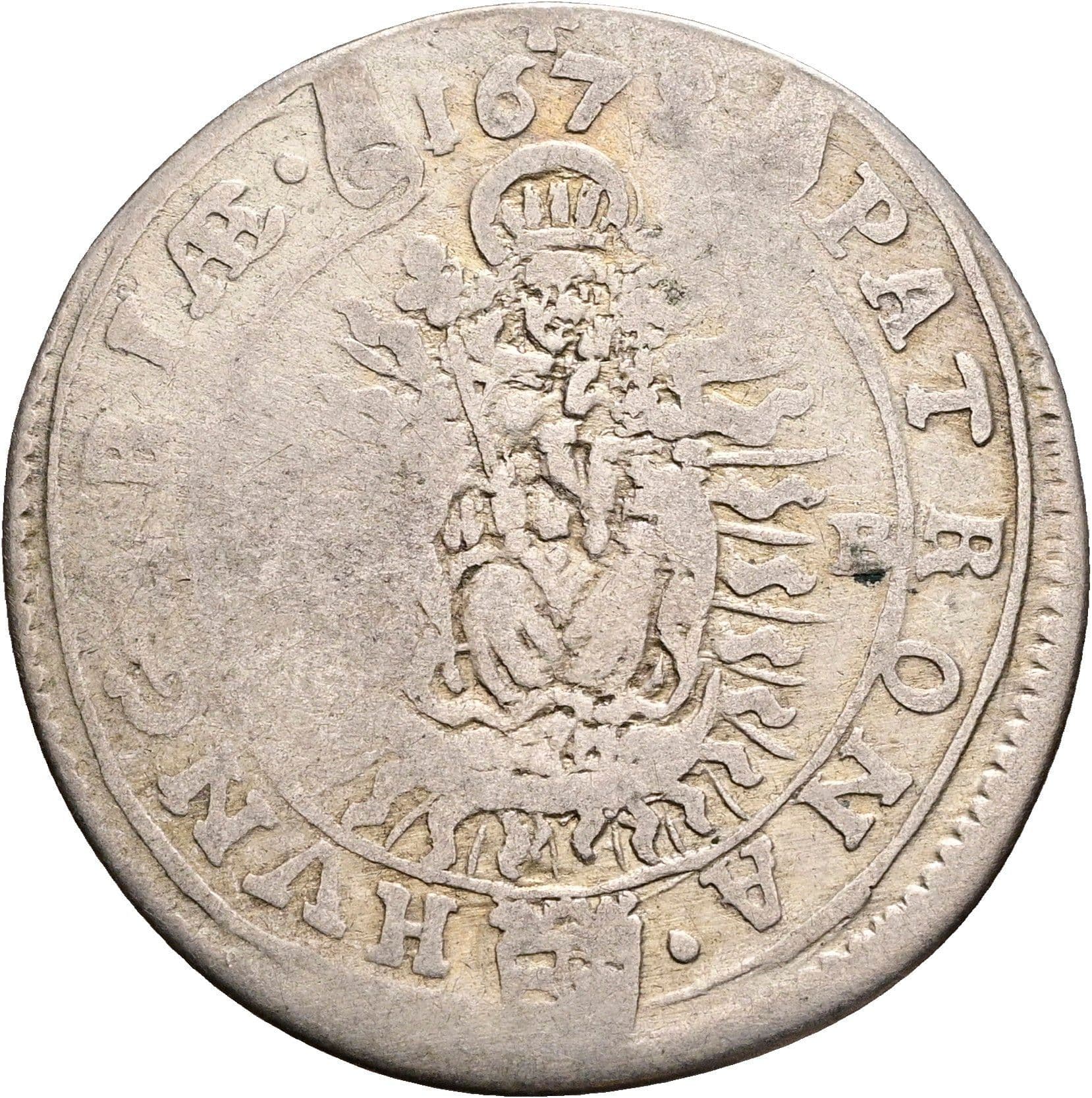 15 Kreuzer Leopold I. 1657-1705 Kremnitz 1678 KB – Rückseite