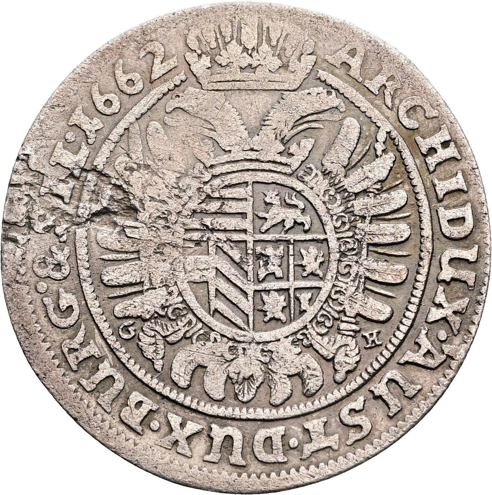 15 Kreuzer Leopold I. 1657-1705 Breslau 1662 – Rückseite