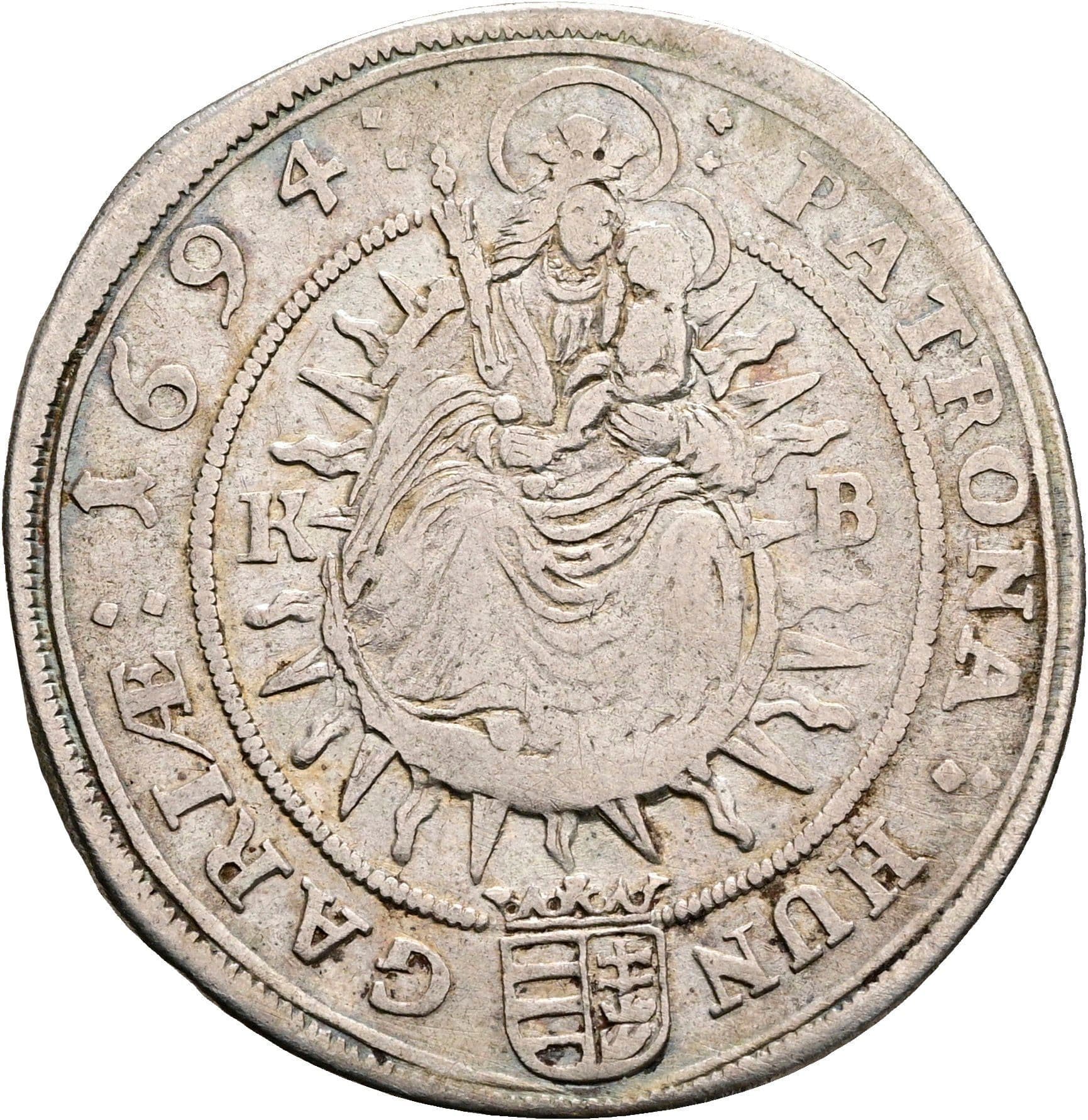 15 Kreuzer Leopold I. 1657-1705 Kremnitz 1694 KB – Rückseite