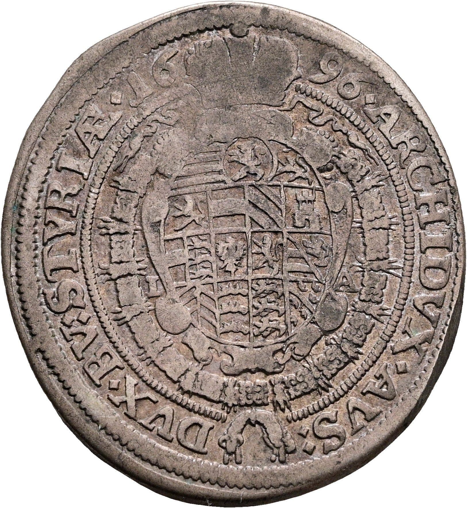 15 Kreuzer Leopold I. 1657-1705 Graz 1696 – Rückseite