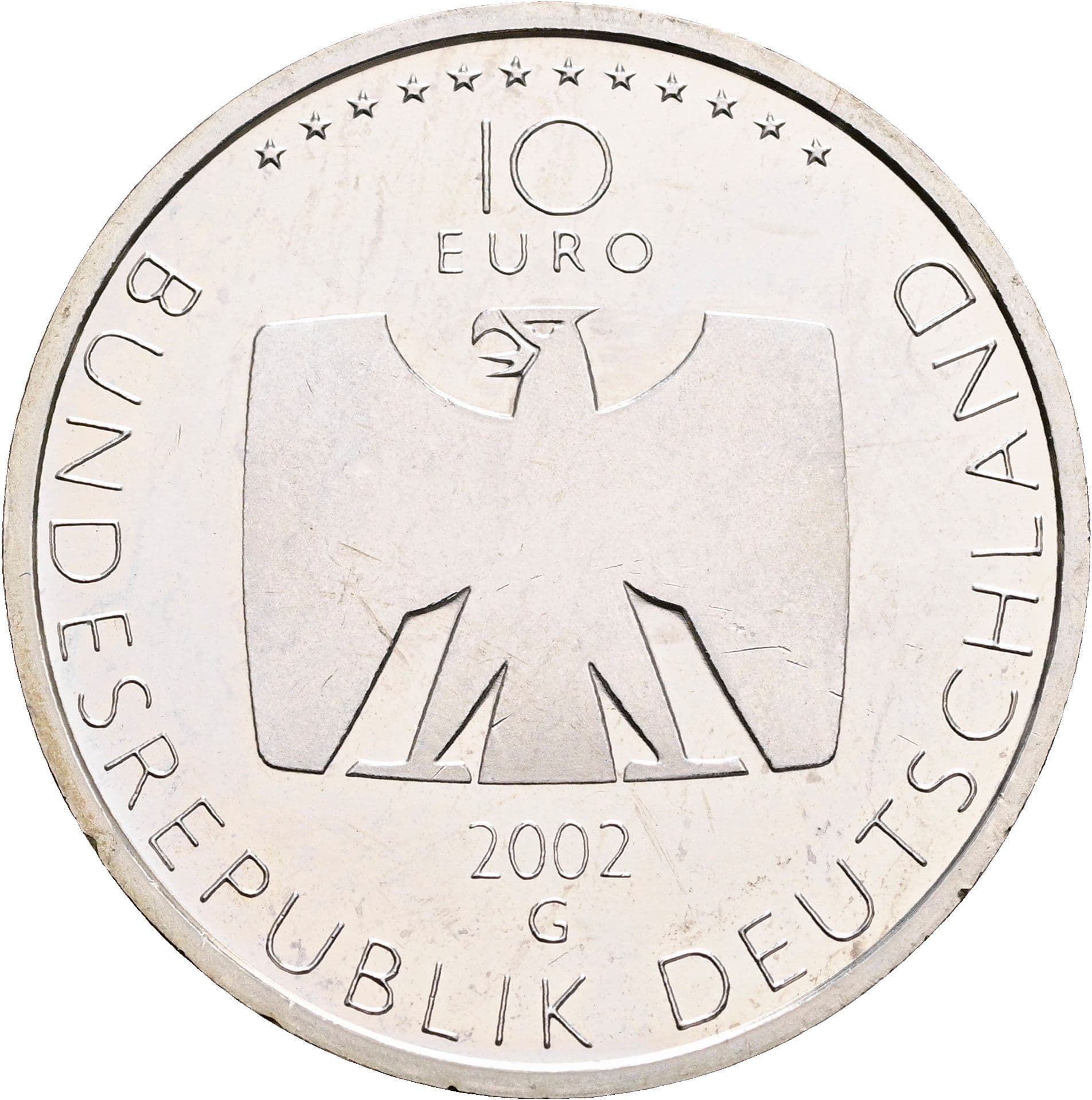 10 Euro 2002 G – Rückseite