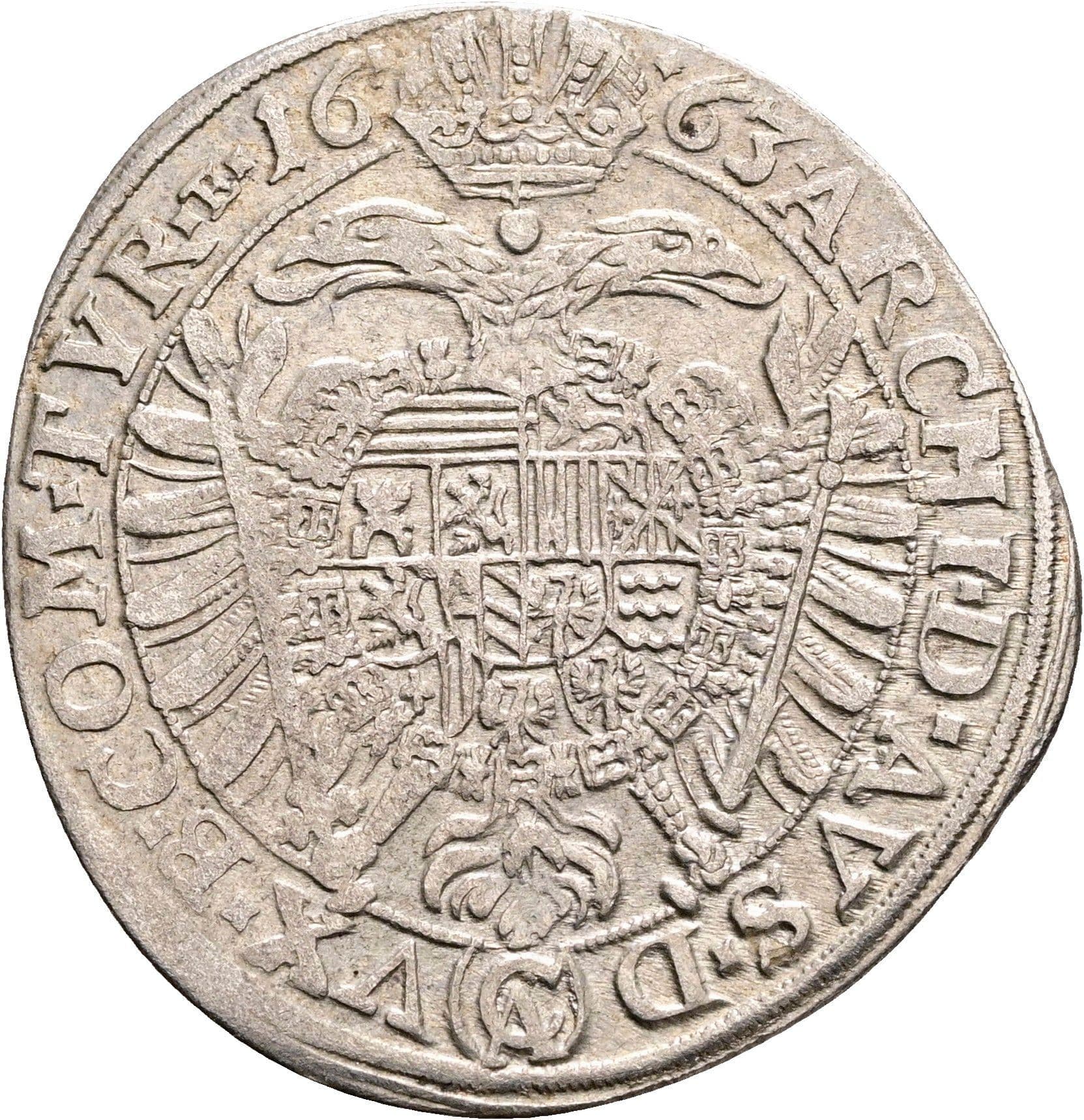 15 Kreuzer Leopold I. 1657-1705 Wien 1663 CA – Rückseite
