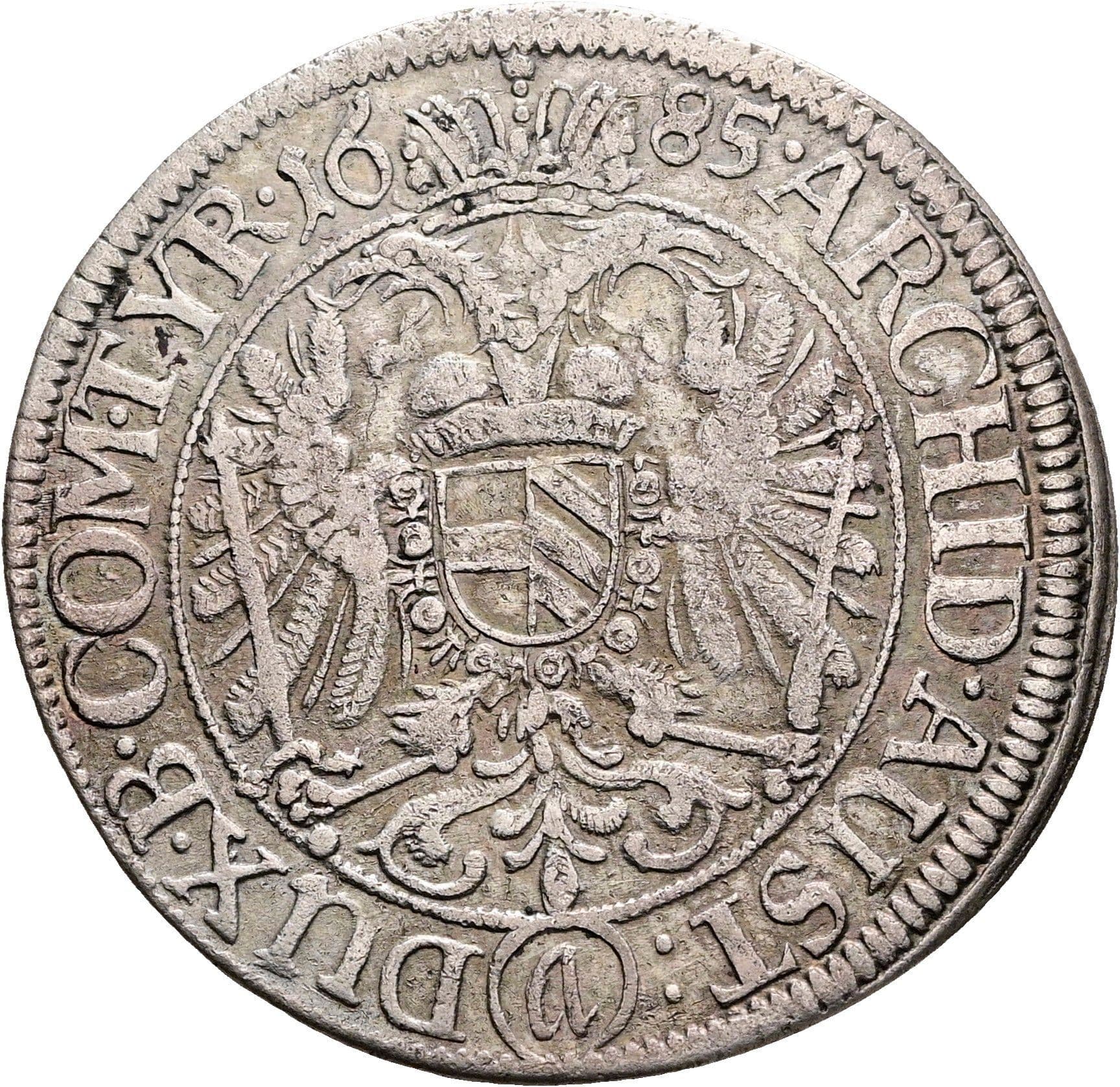 15 Kreuzer Leopold I. 1657-1705 Würzburg 1685 – Rückseite