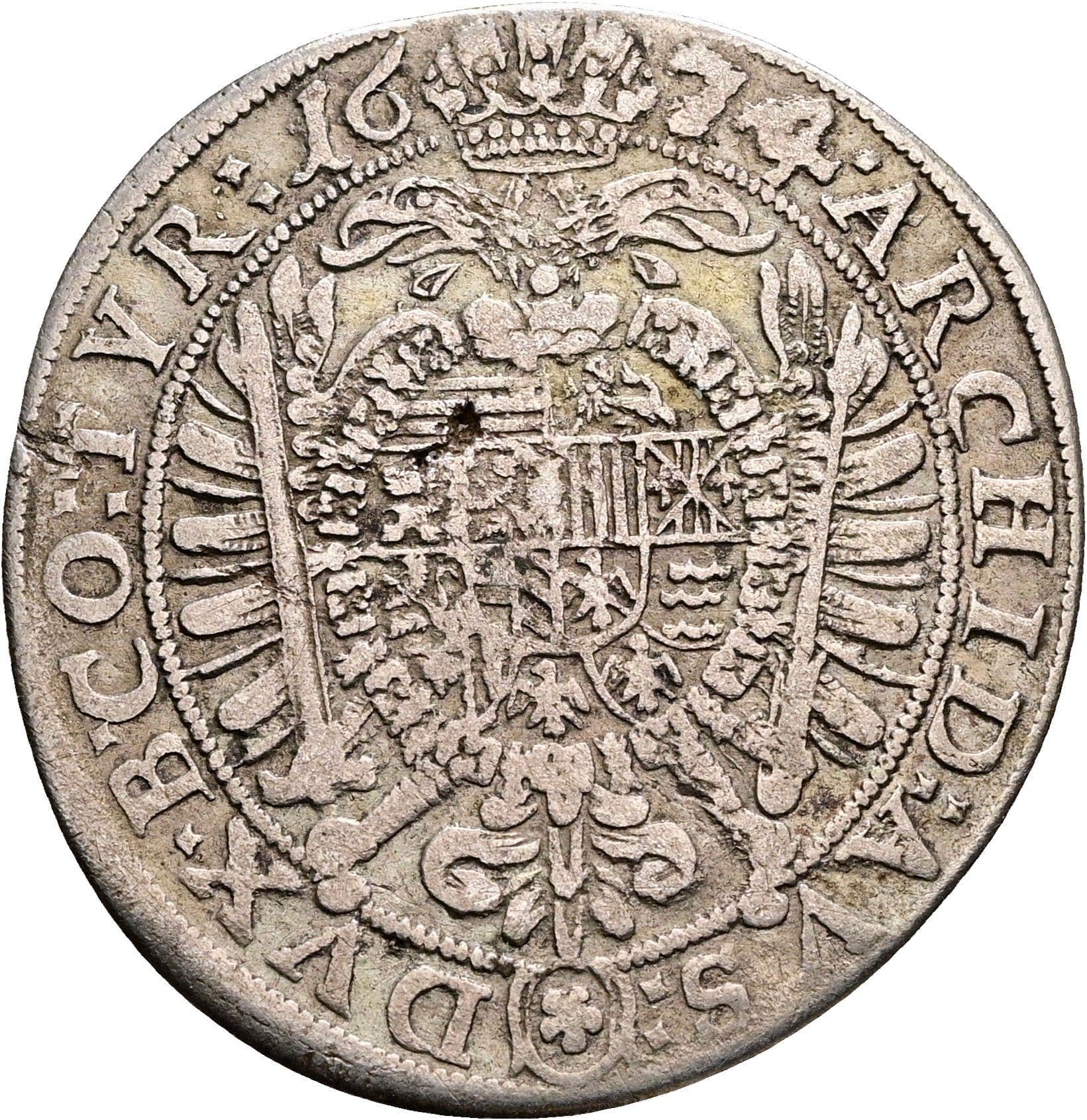 15 Kreuzer Leopold I. 1657-1705 Wien 1674 – Rückseite