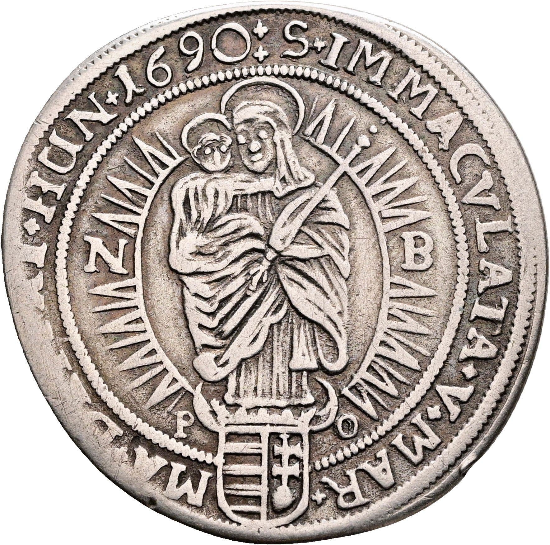 15 Kreuzer Leopold I. 1657-1705 Nagybanya 1690 – Rückseite