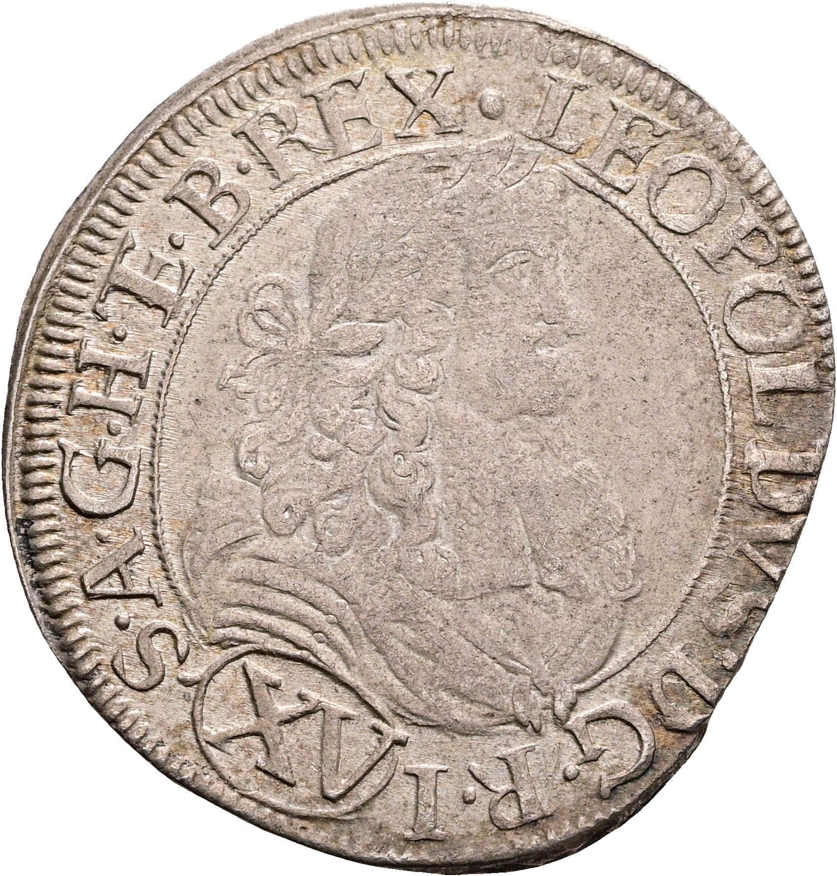 15 Kreuzer Leopold I. 1657-1705 Mainz 1685 – Vorderseite