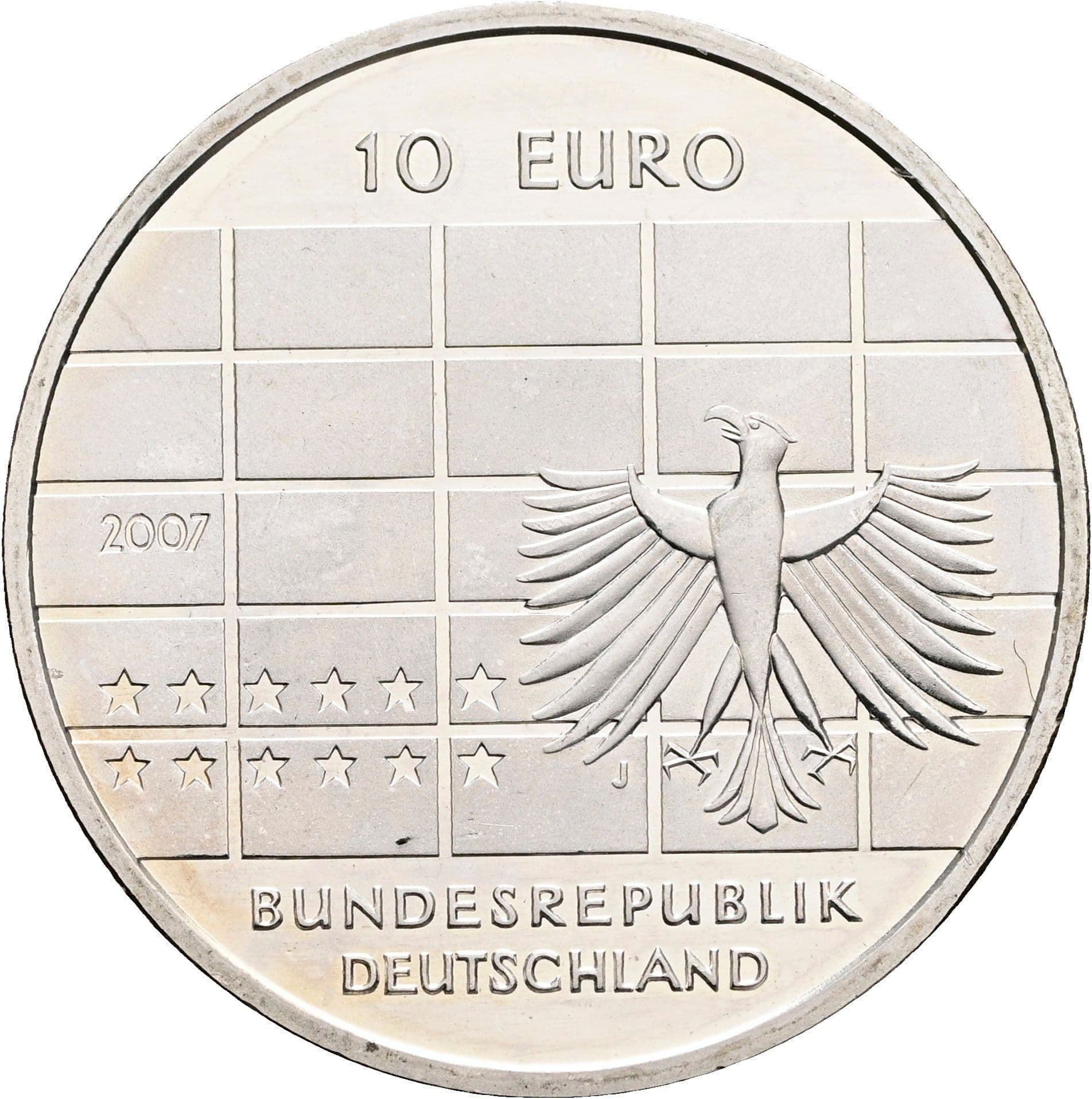 10 Euro 2007 J – Rückseite