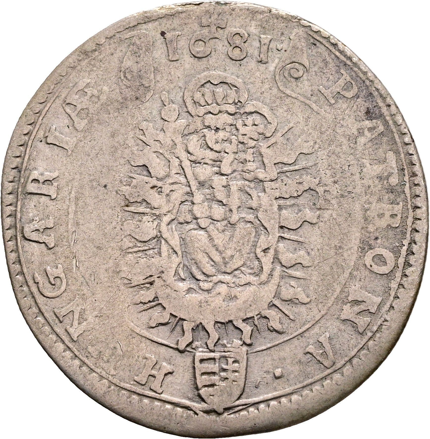 15 Kreuzer Leopold I. 1657-1705 Kremnitz 1681 KB – Rückseite