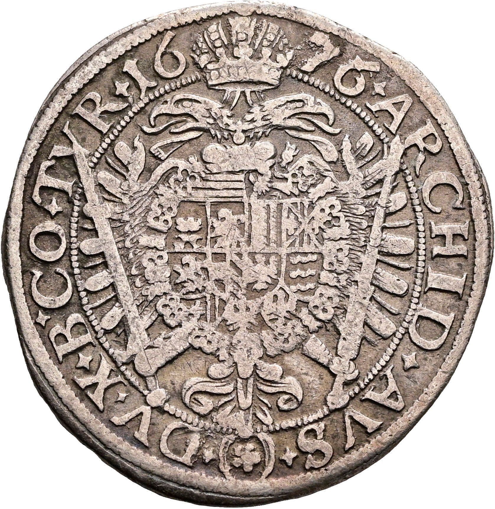 15 Kreuzer Leopold I. 1657-1705 Wien 1676 – Rückseite