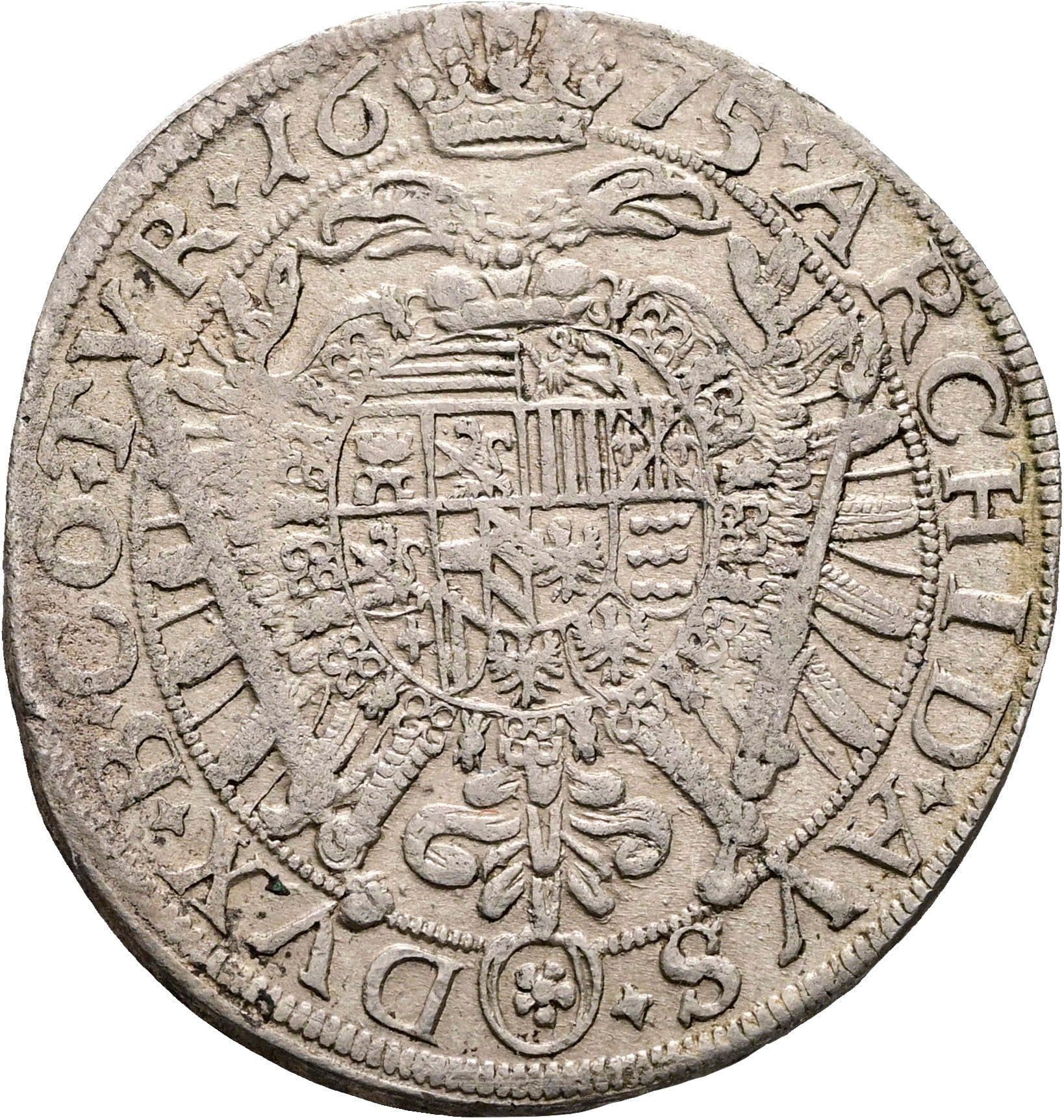 15 Kreuzer Leopold I. 1657-1705 Wien 1675 – Rückseite