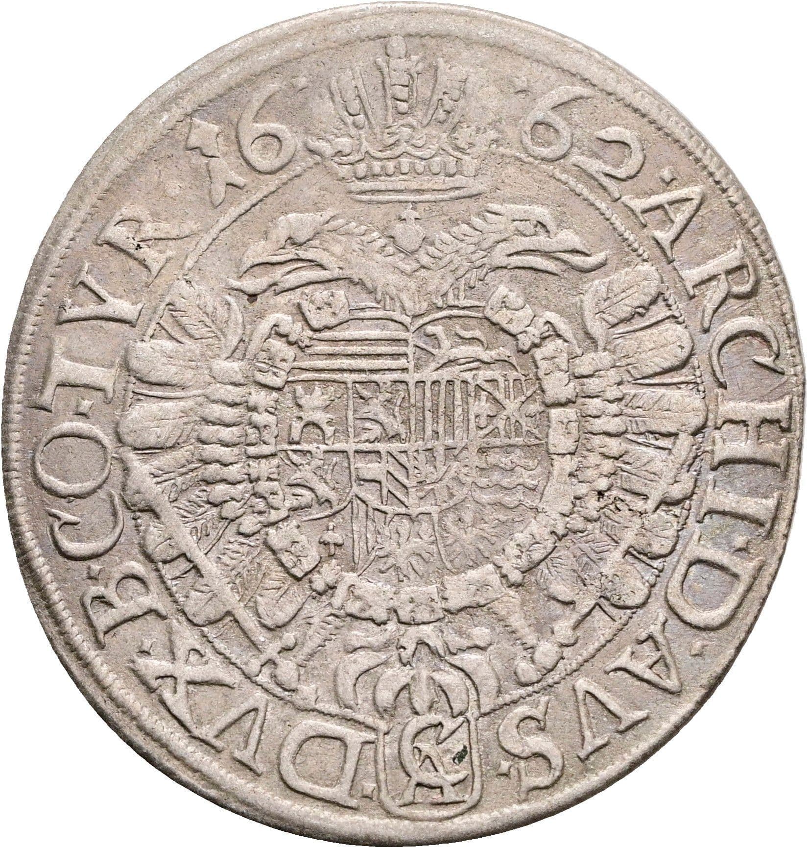 15 Kreuzer Leopold I. 1657-1705 Wien 1662 CA – Rückseite